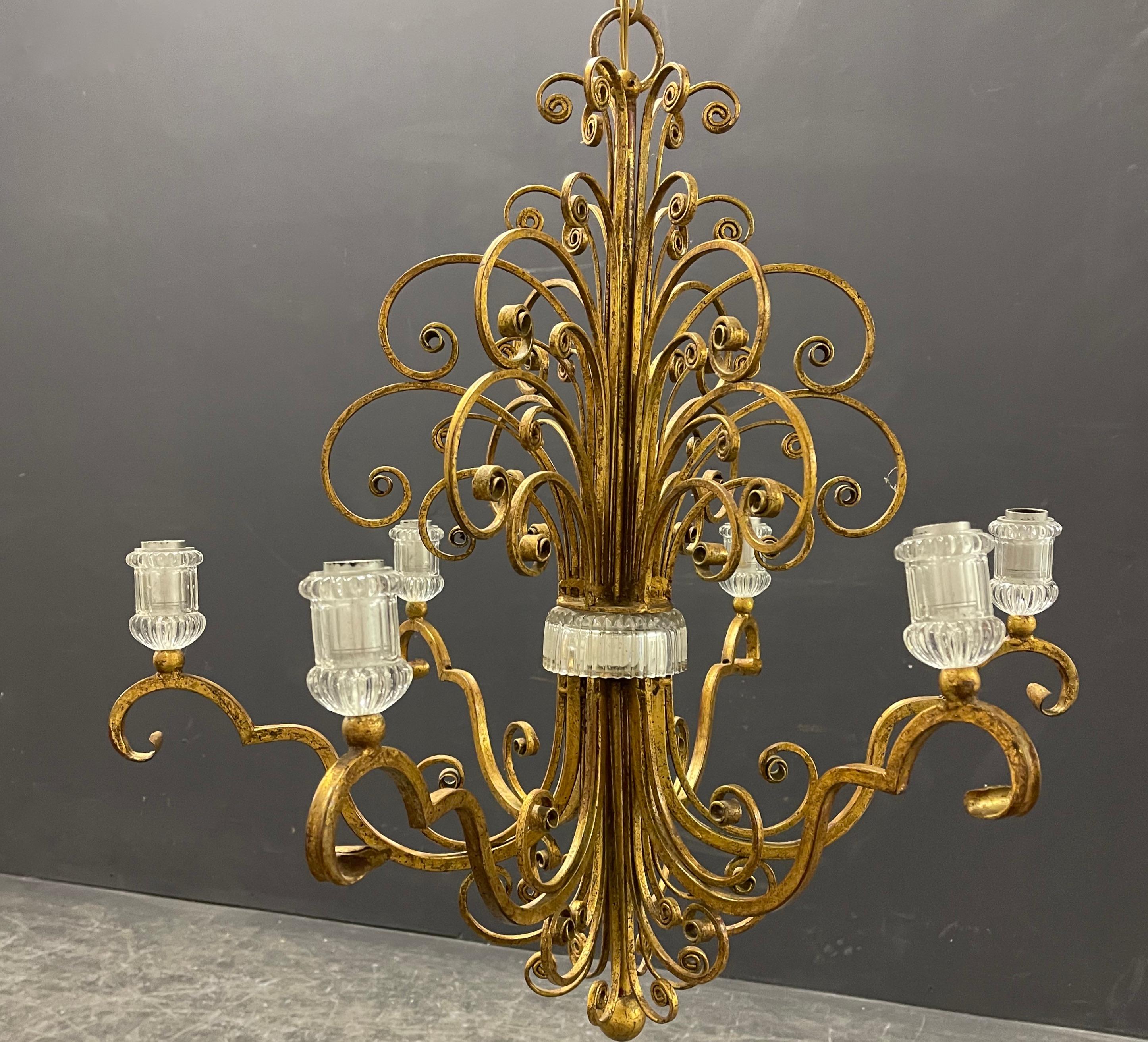 Metallo grande e imponente lampadario Maison Bigli in vendita