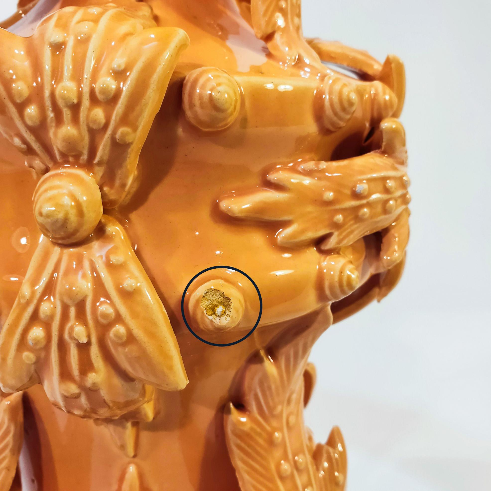 Big and unique ceramic table lamp from Bondia, Spain, 1960s For Sale 4