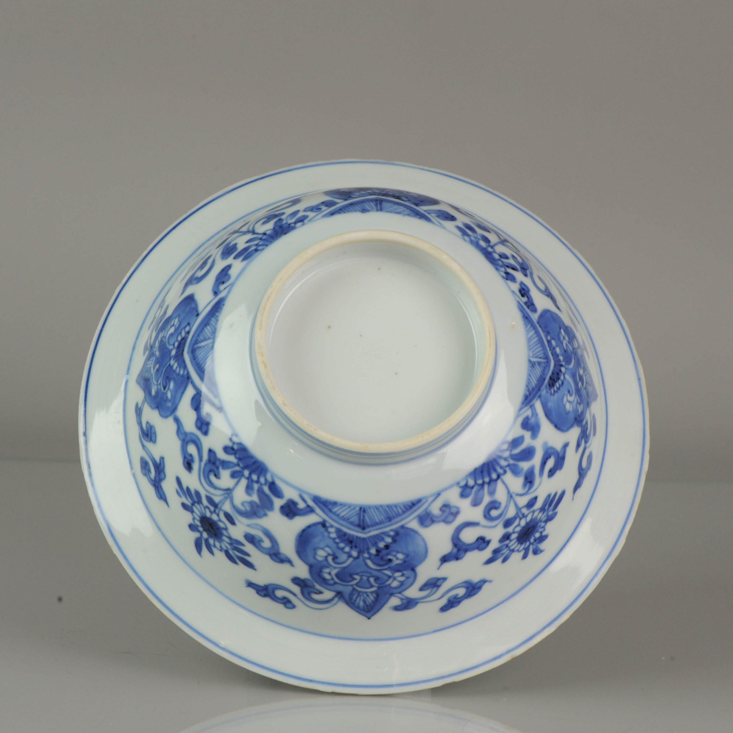 Big Antique Chinese Arabic Style Klapmuts Blue White China Dish 10