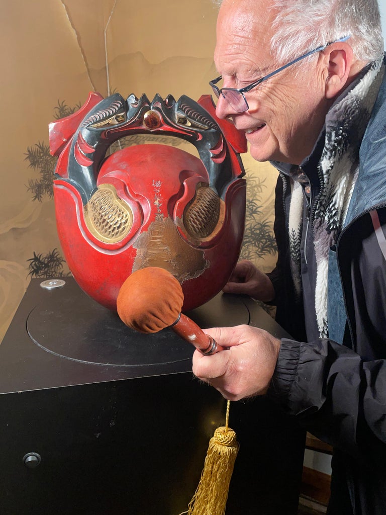 Big Antique Japanese Zen Temple Chanting Drum Genuine Hand Carved ...