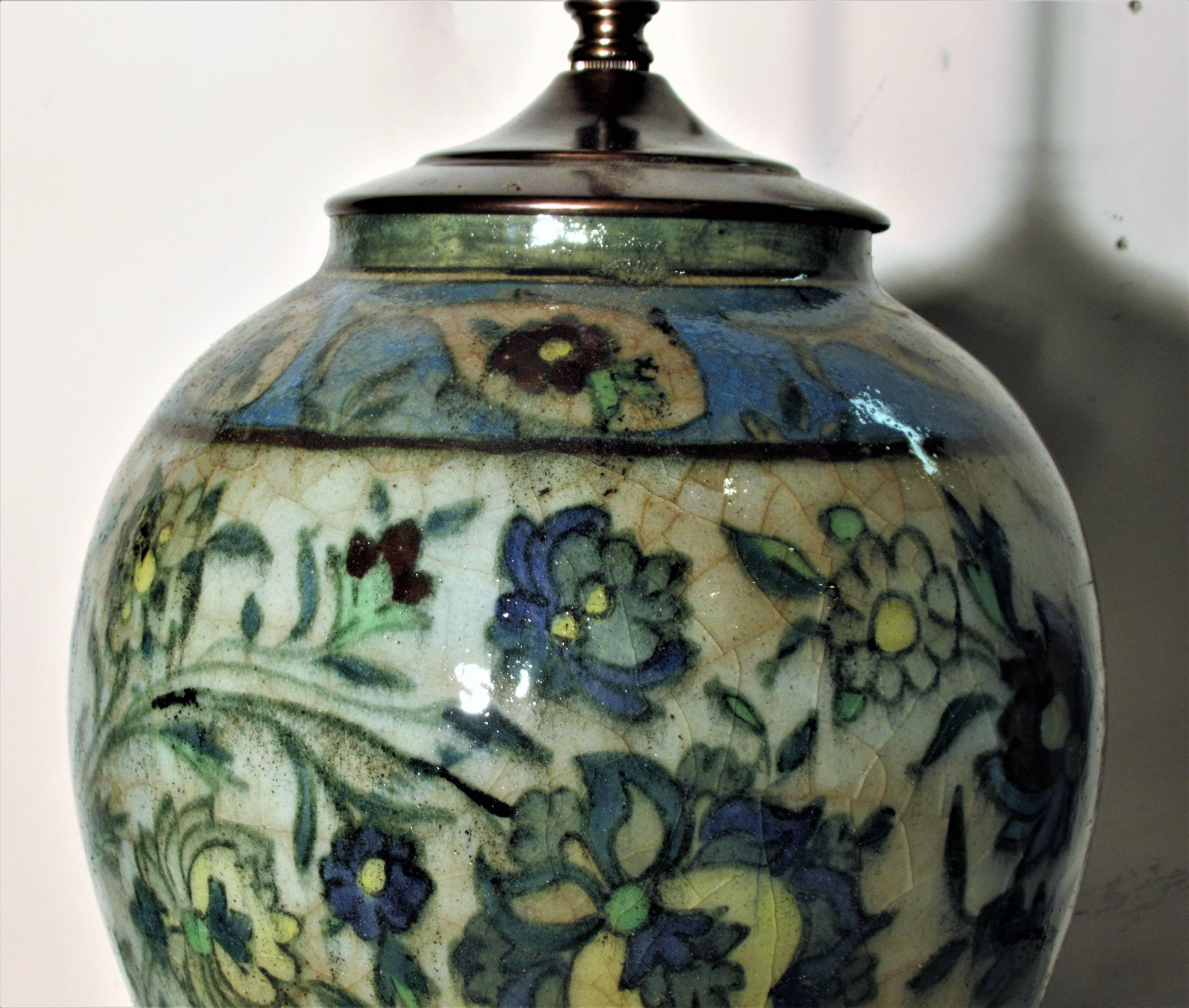 antique pottery lamps