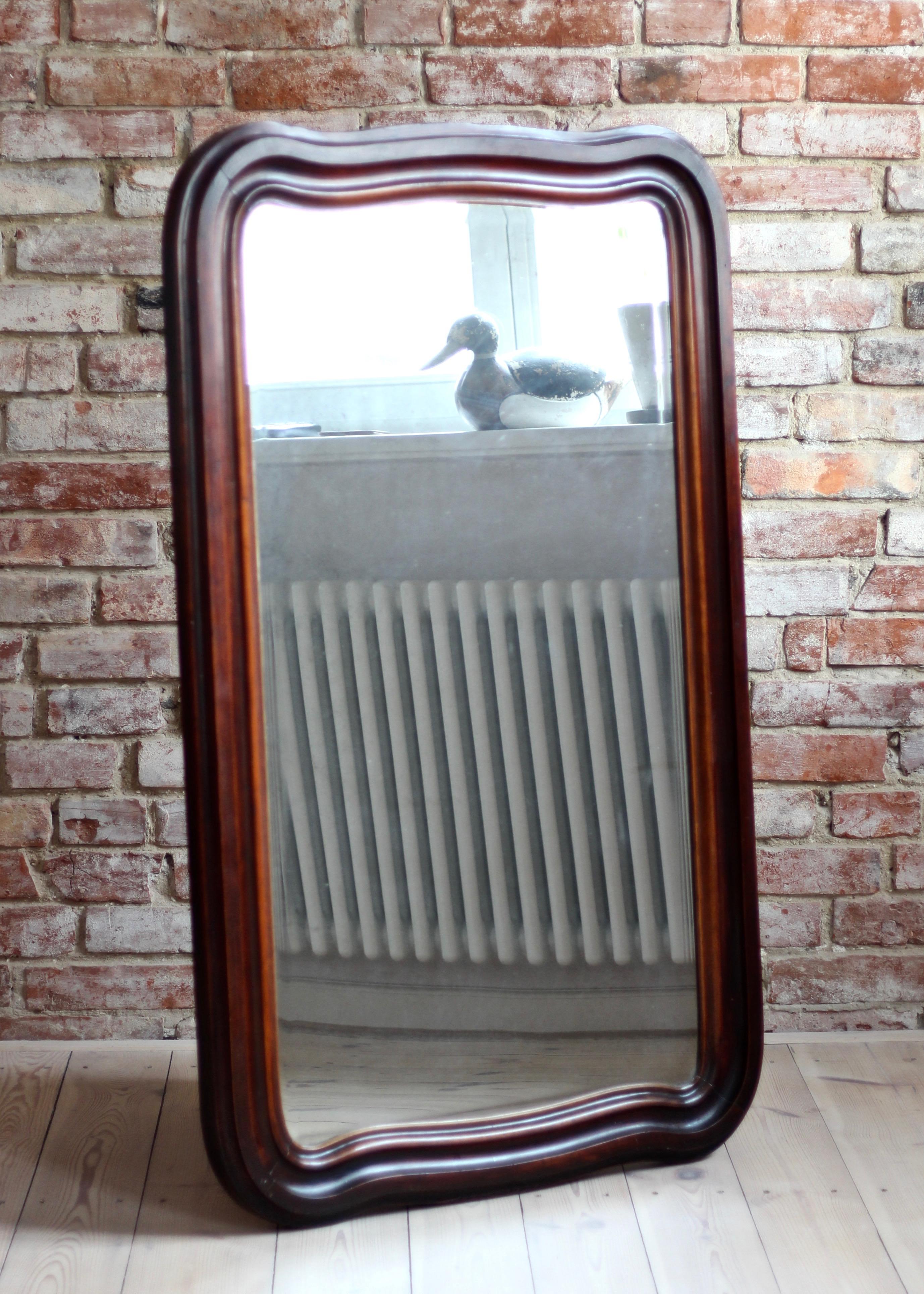 antique mirror wooden frame