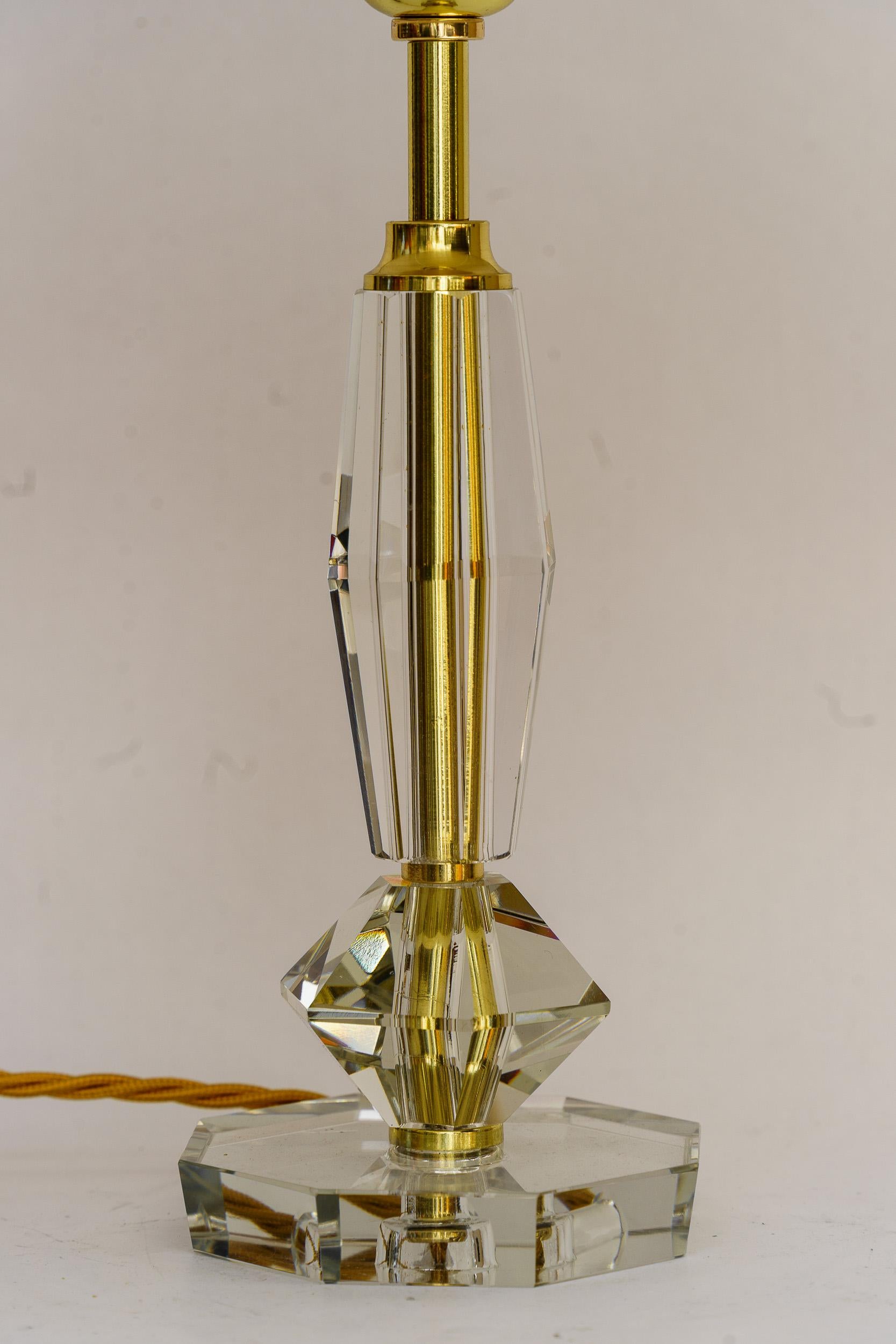 Brass Big Art Deco bakalowits table lamp vienna around 1920s For Sale