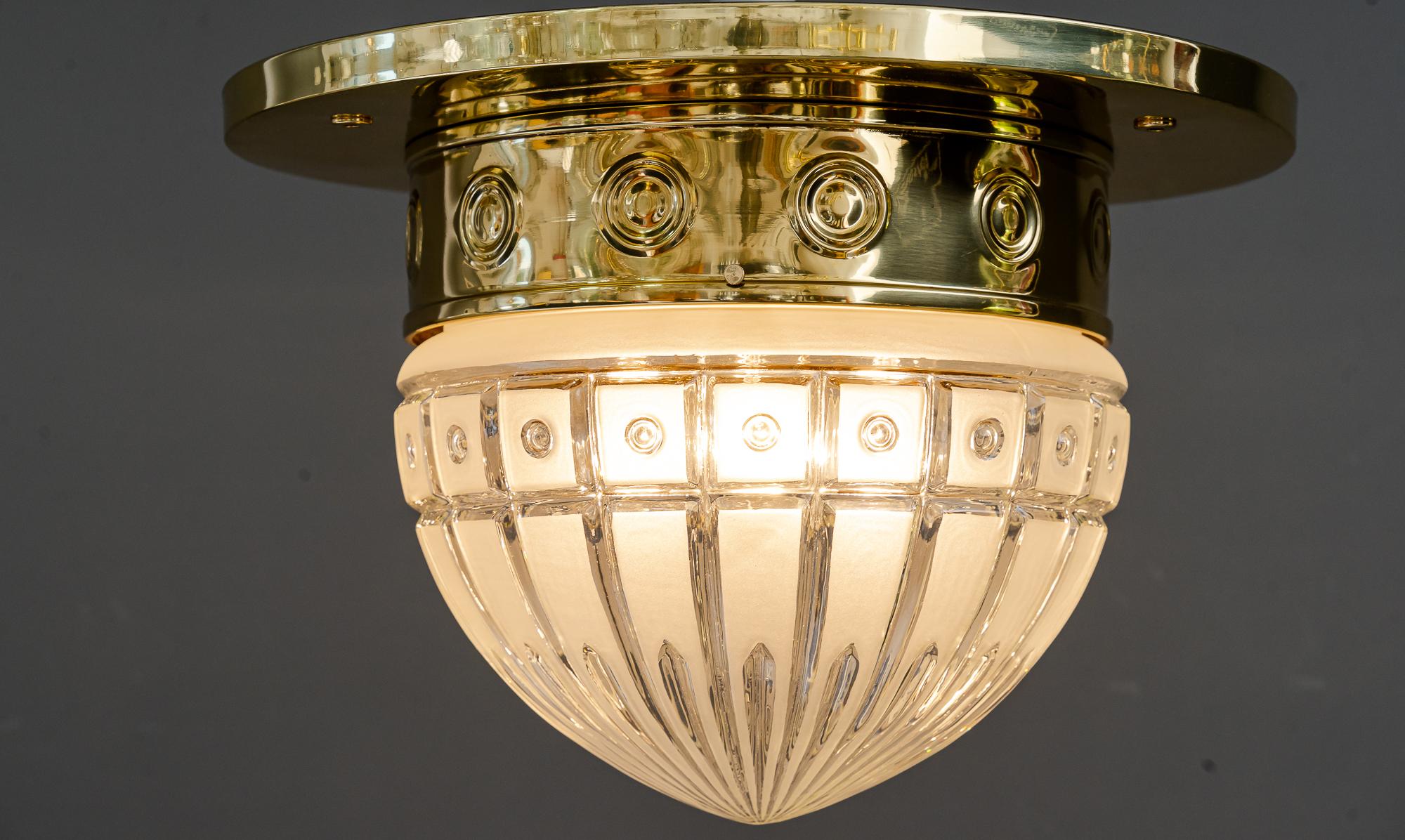 Big Art Deco Ceiling Lamp Vienna Around 1920s 3