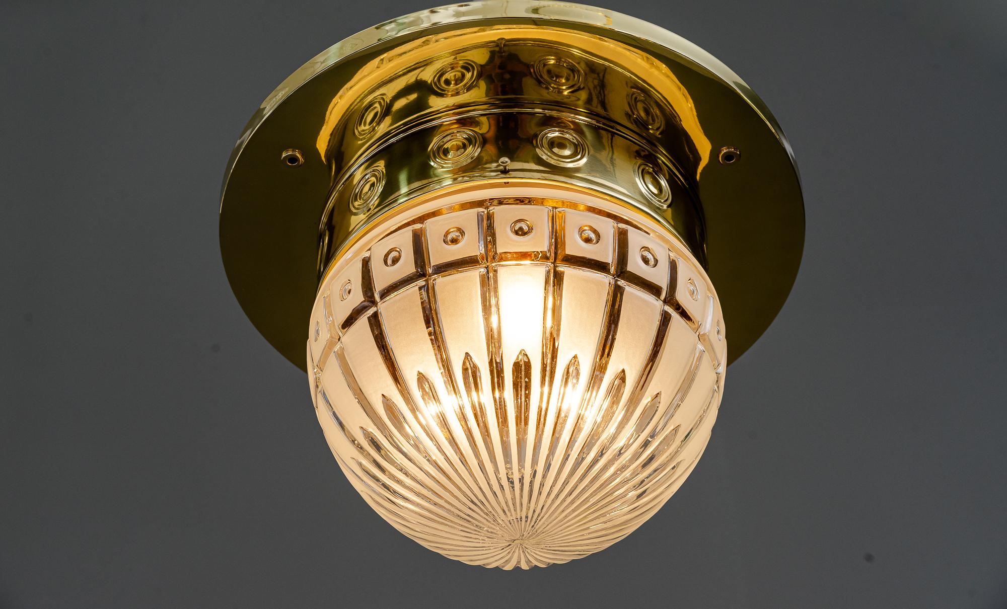 Big Art Deco Ceiling Lamp Vienna Around 1920s 4