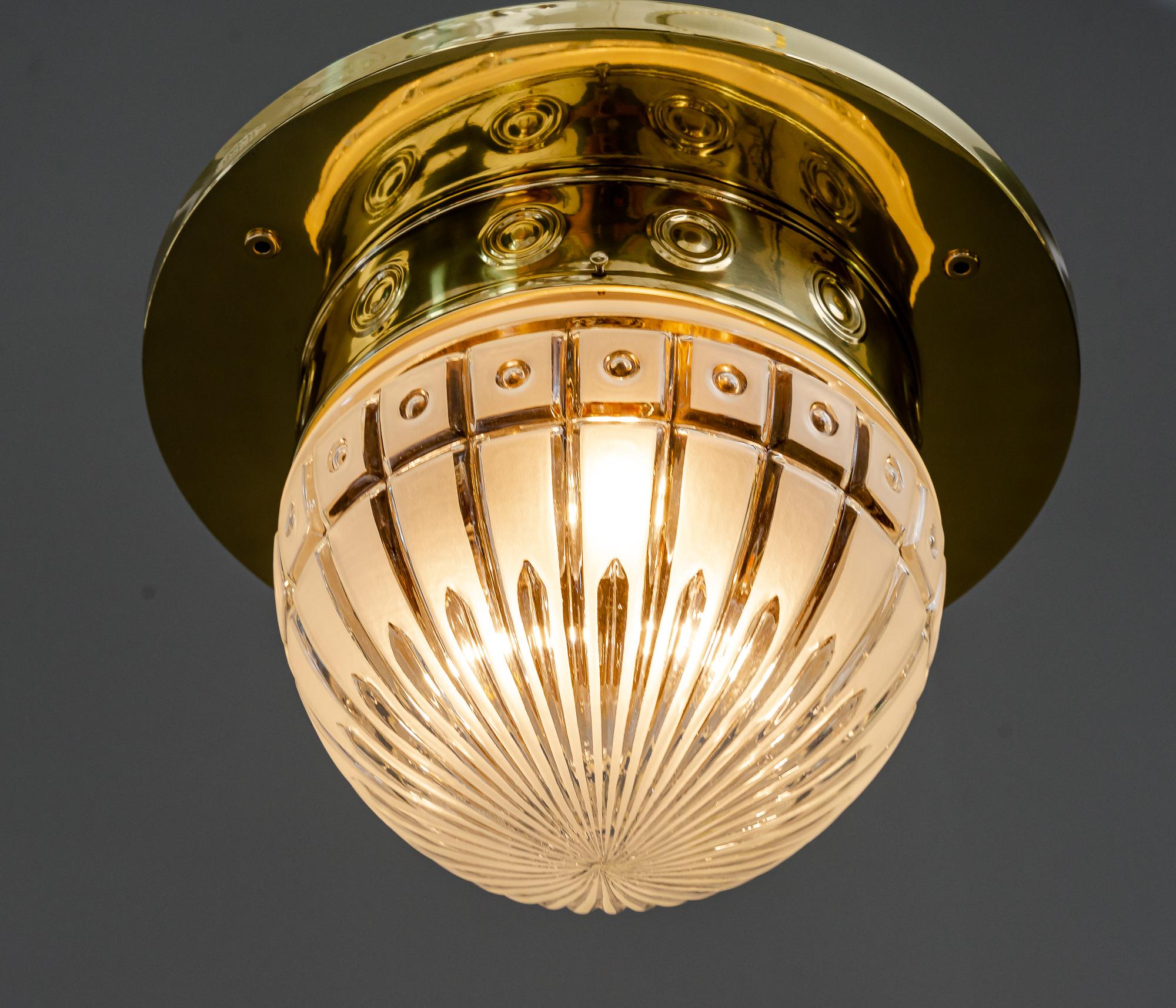 Big Art Deco Ceiling Lamp Vienna Around 1920s 5