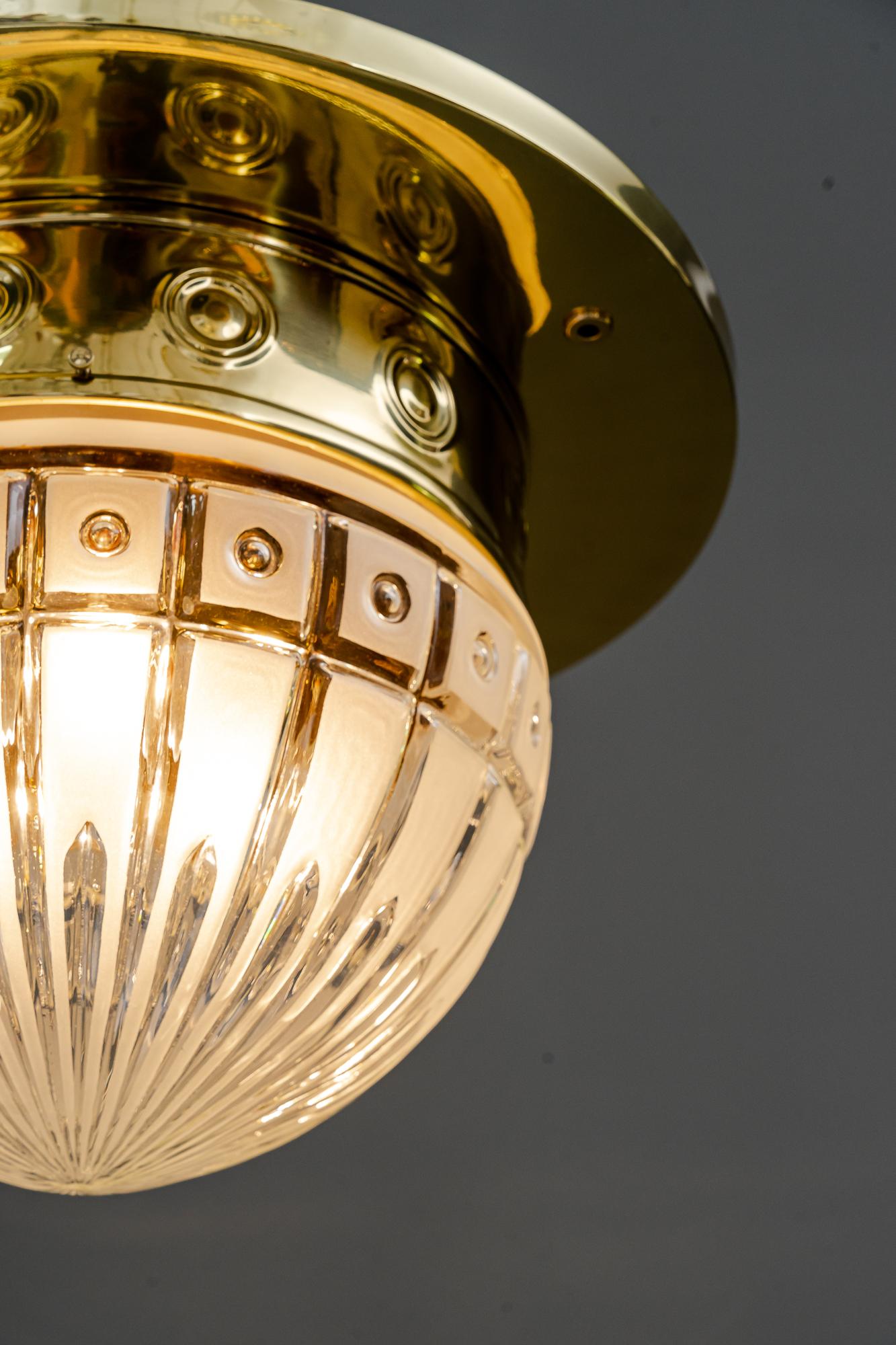 Big Art Deco Ceiling Lamp Vienna Around 1920s 6