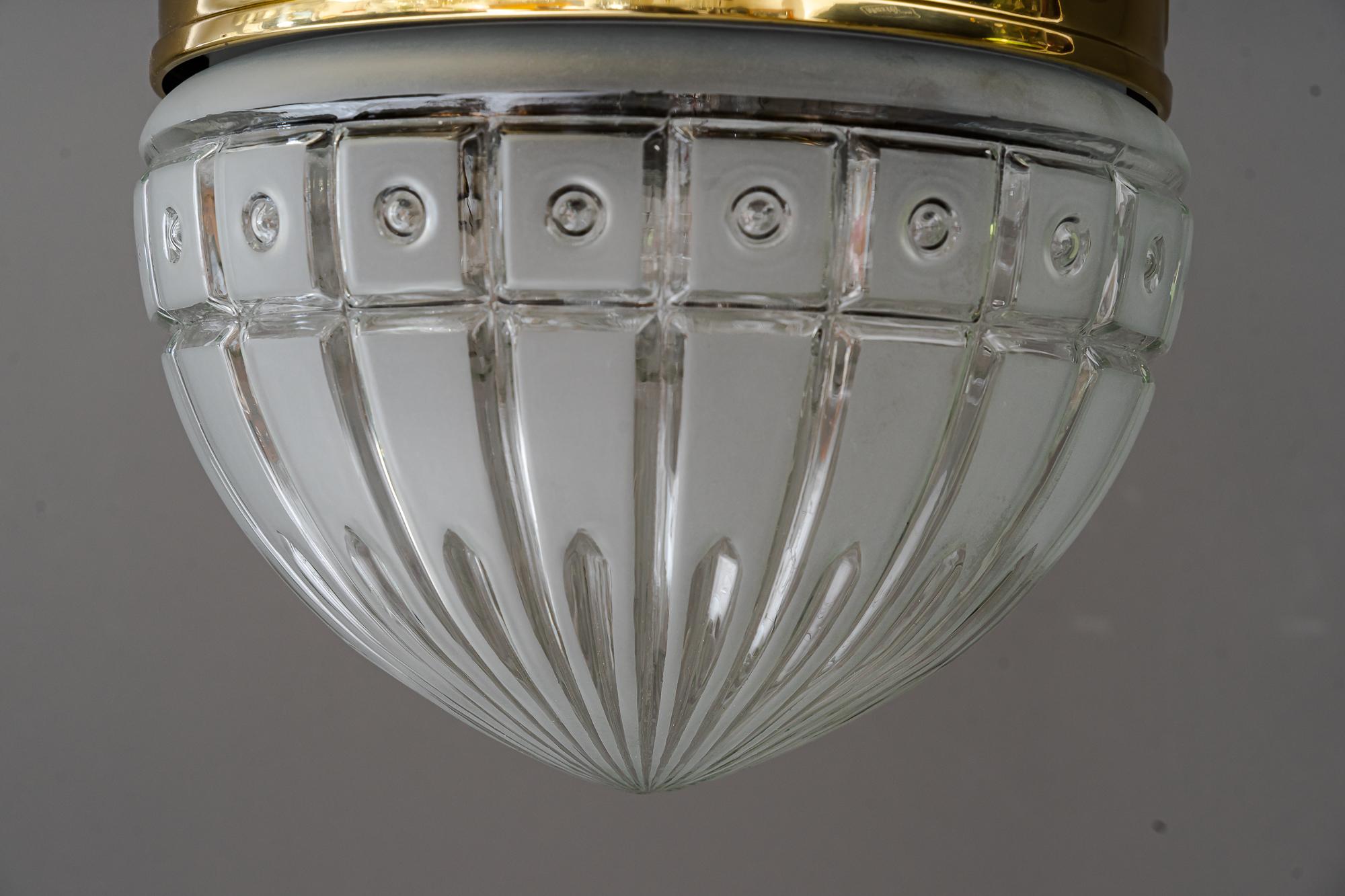 Big Art Deco Ceiling Lamp Vienna Around 1920s 12