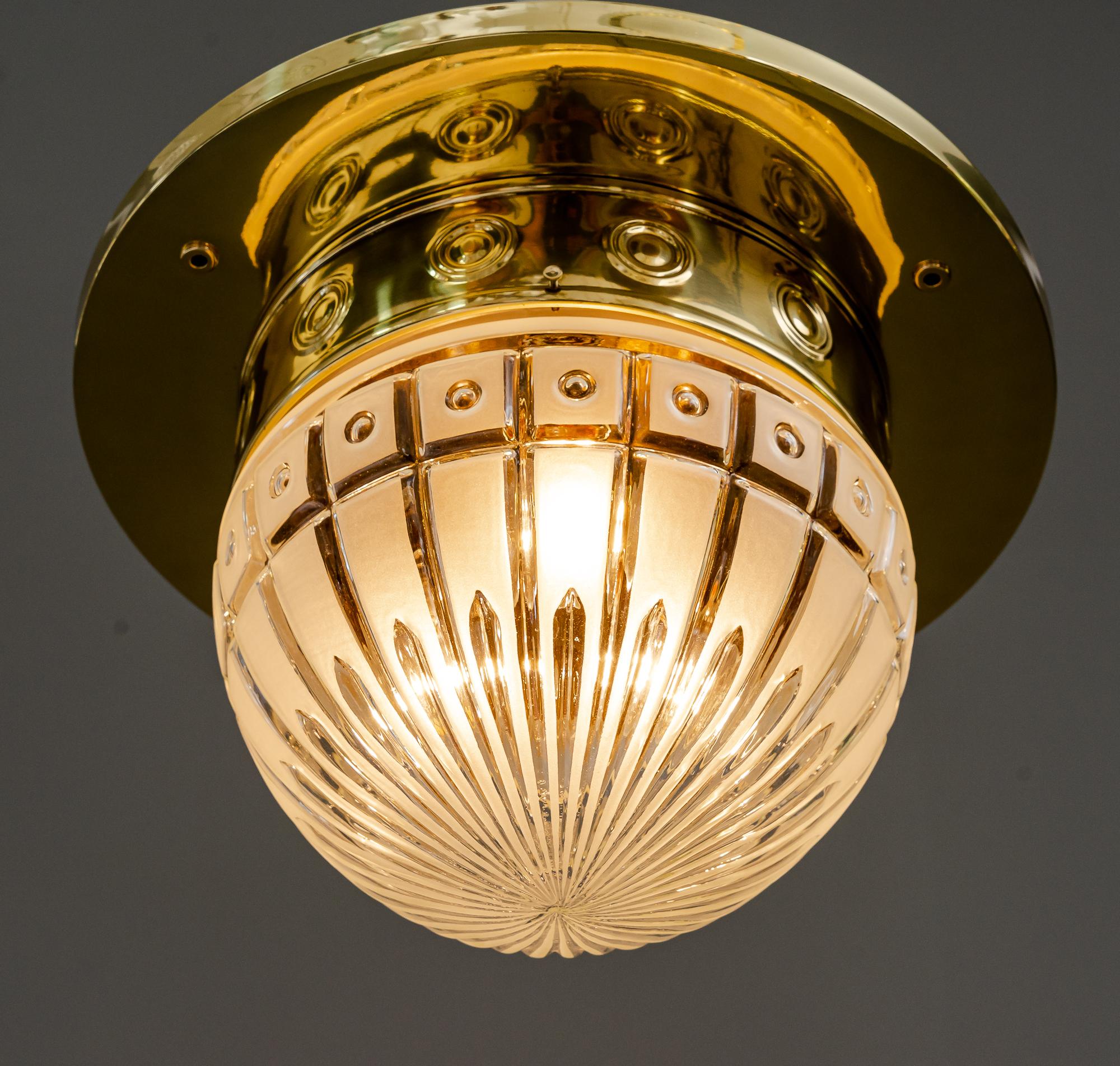 Big Art Deco Ceiling Lamp Vienna Around 1920s 16