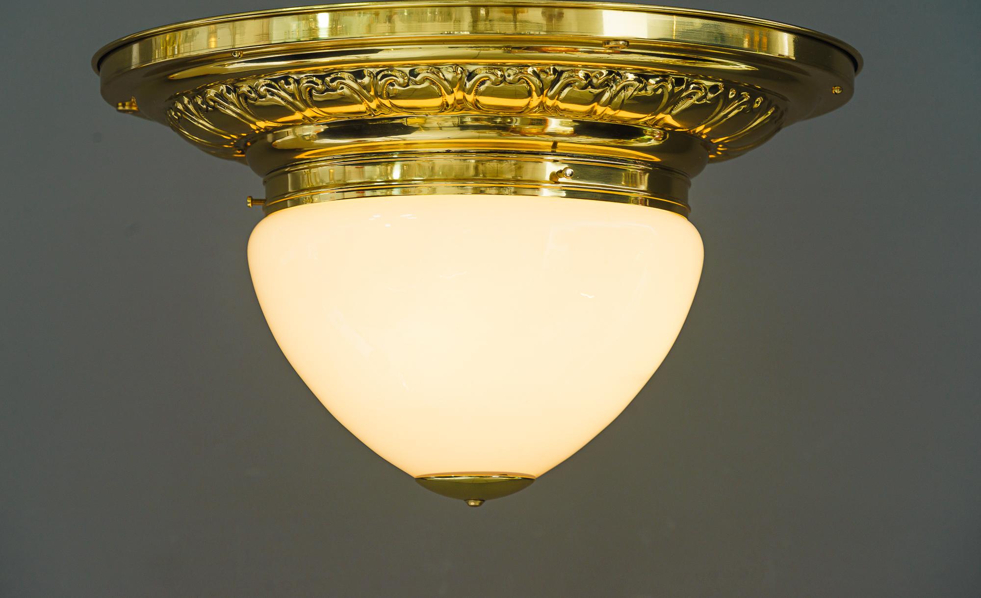 Big art deco ceiling lamp vienna around 1920s In Good Condition For Sale In Wien, AT