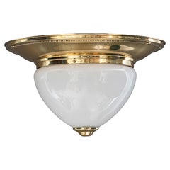 Big Art Deco Ceiling lamp with opal glass shade vienna around 1920s