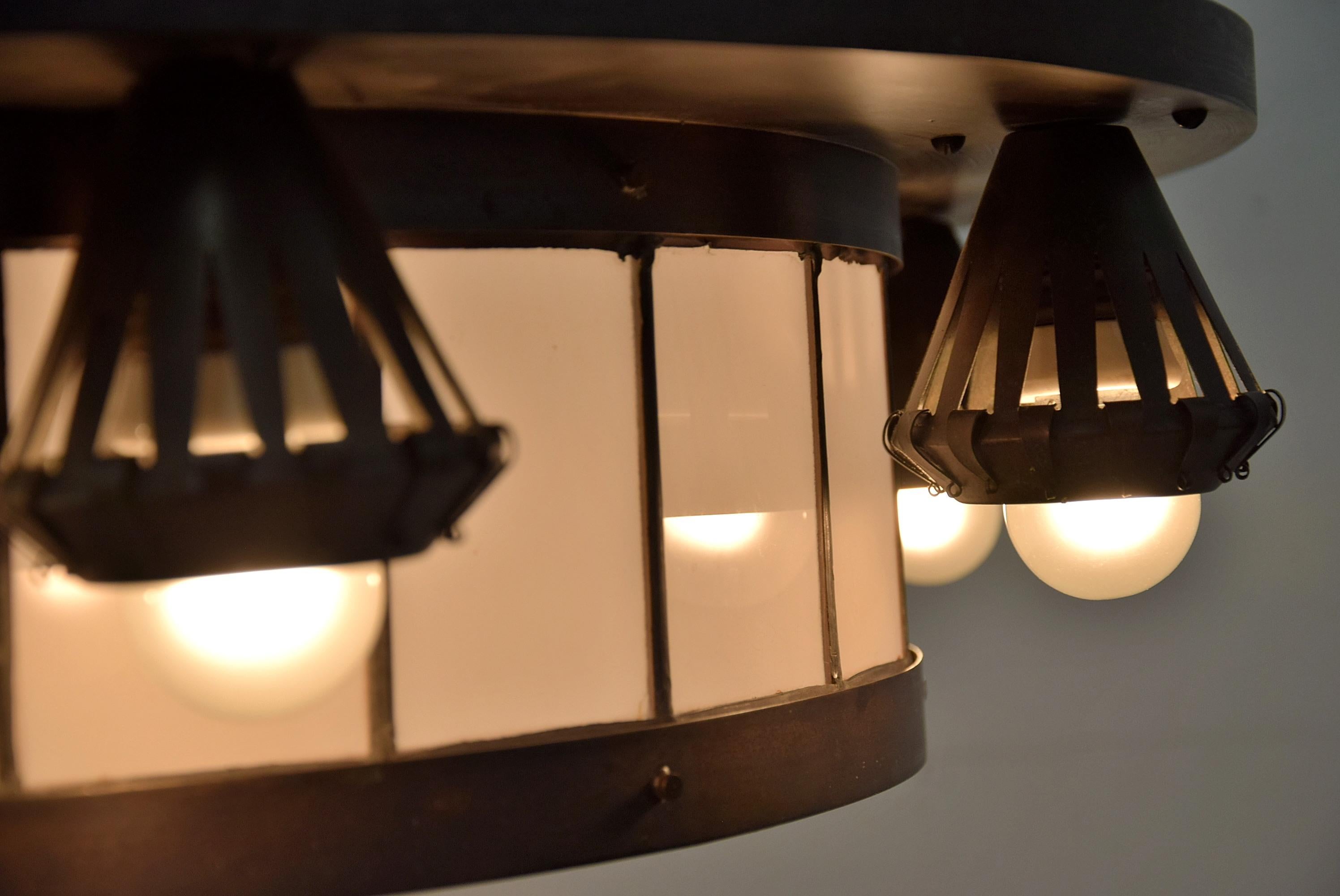 Grand lustre Art déco de Winkelman et van der Bijl Amsterdam en vente 4