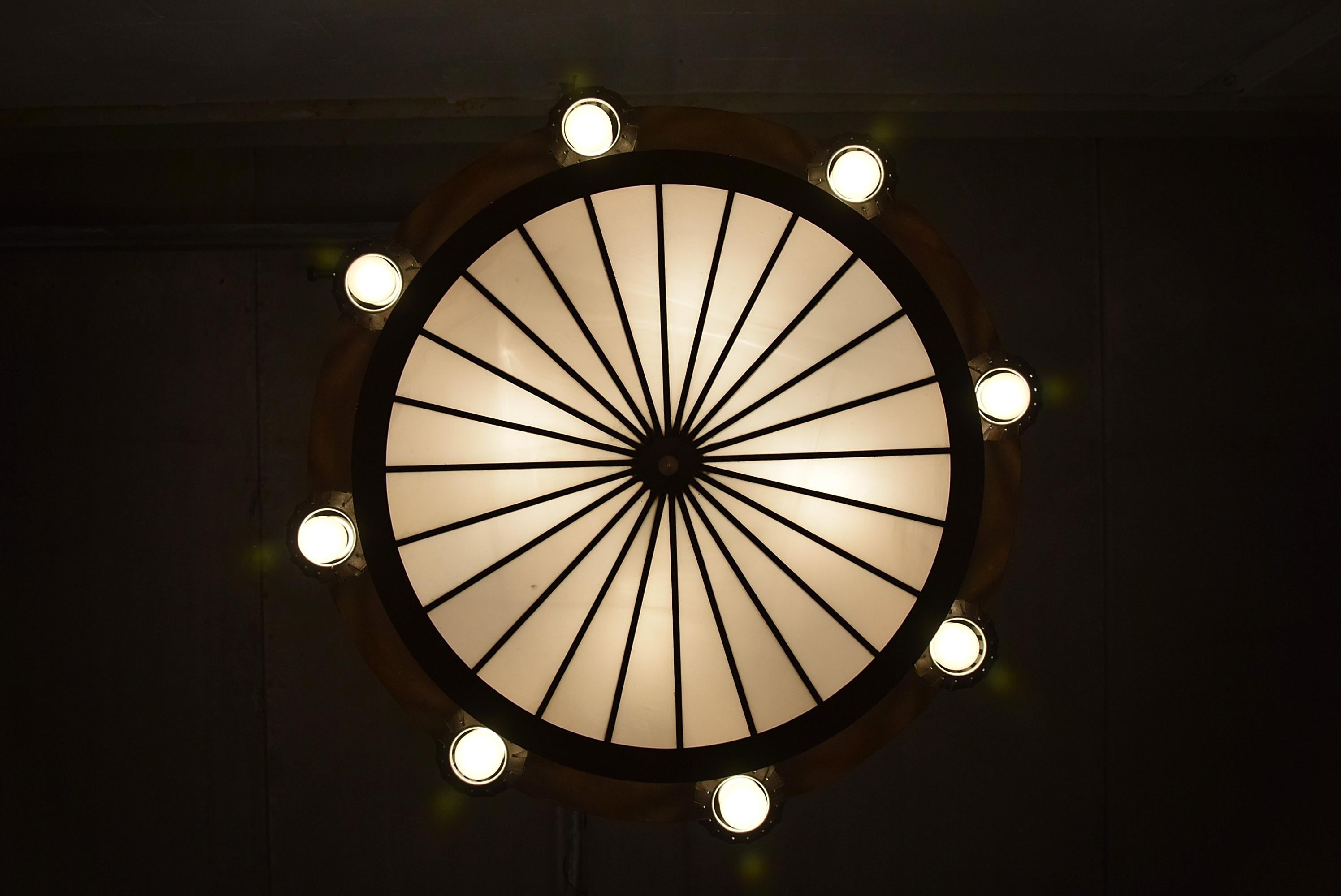 Grand lustre Art déco de Winkelman et van der Bijl Amsterdam en vente 3