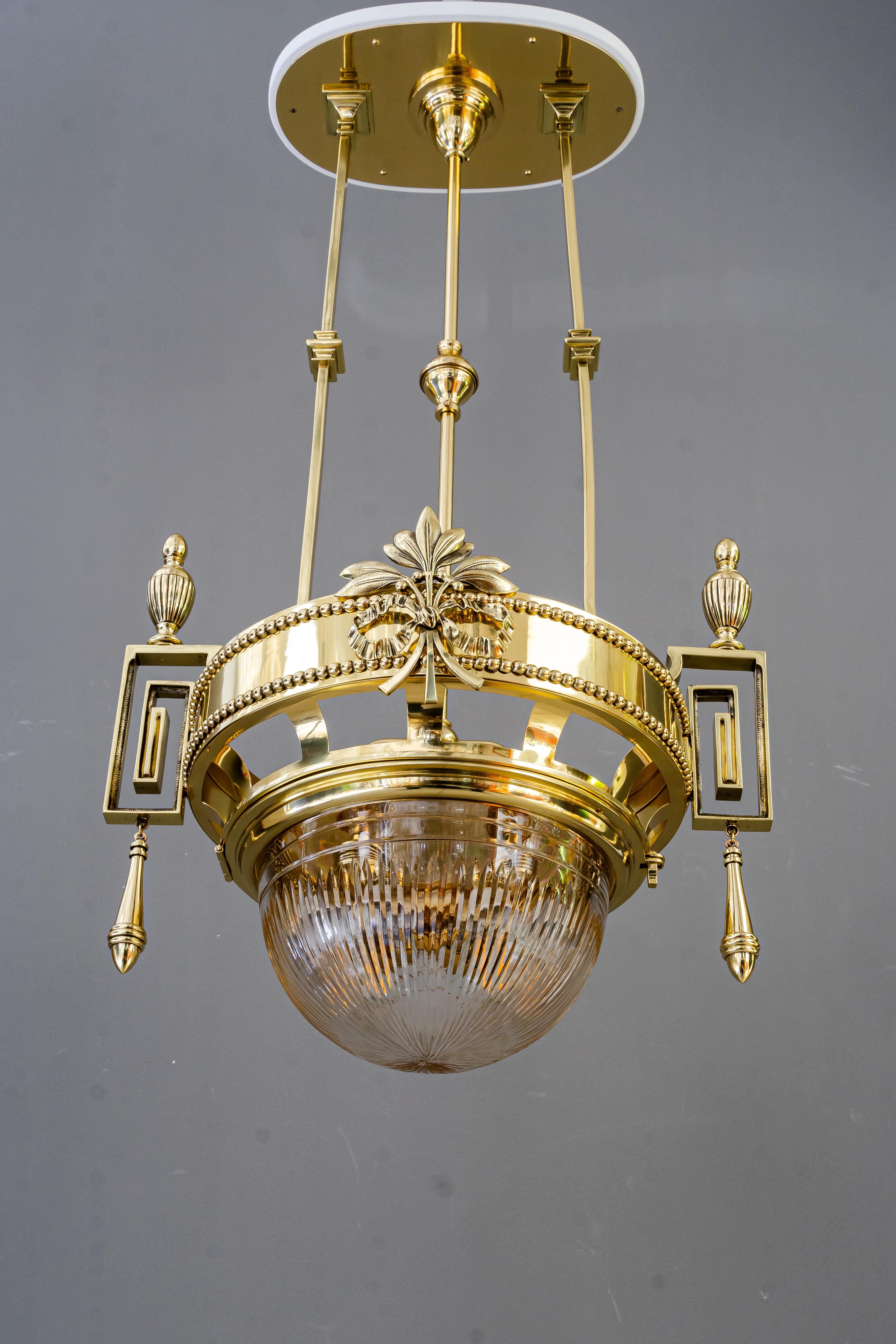 Grand lustre Art Deco viennois vers 1920 en vente 4