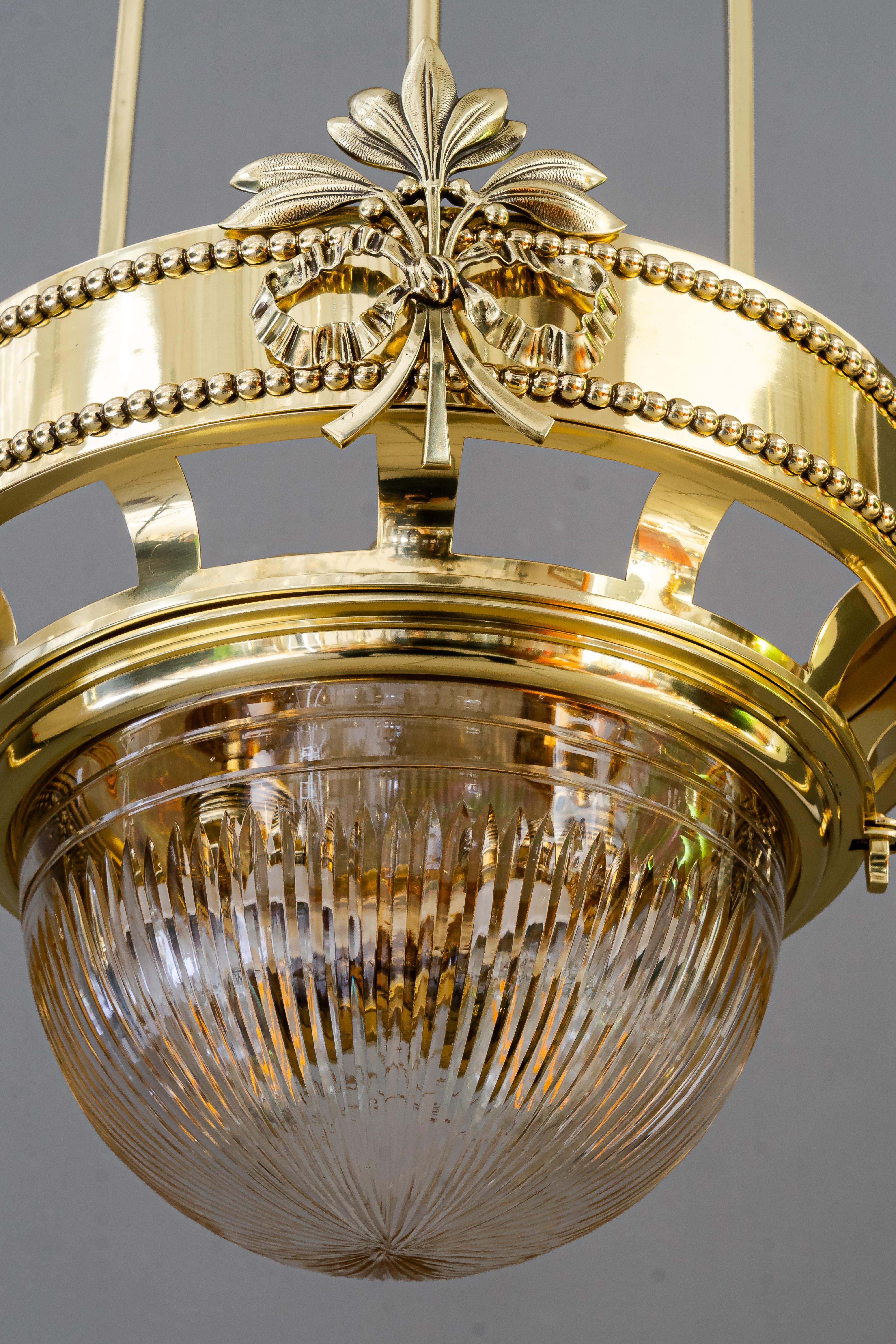 Grand lustre Art Deco viennois vers 1920 en vente 5