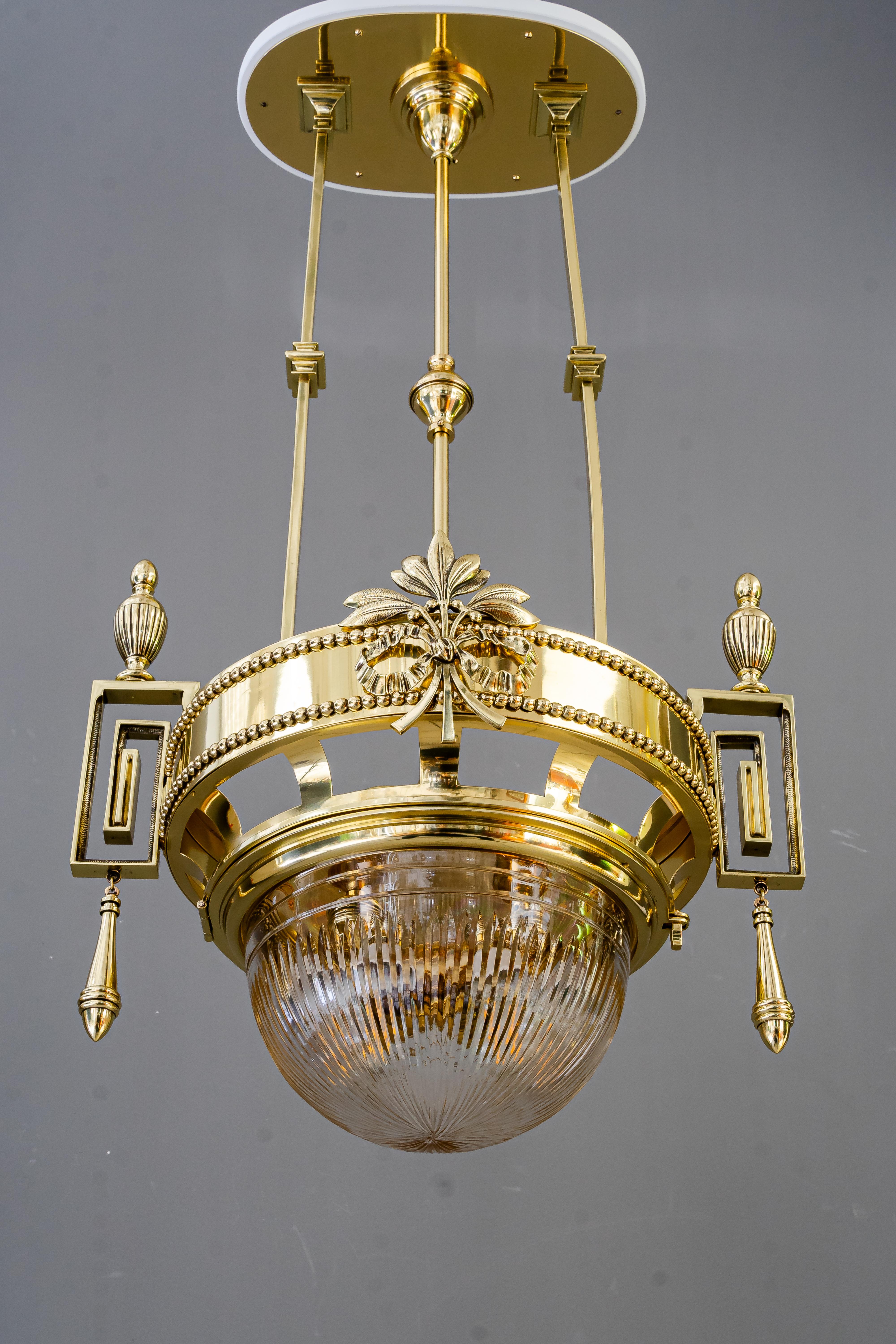 Grand lustre Art Deco viennois vers 1920 en vente 6