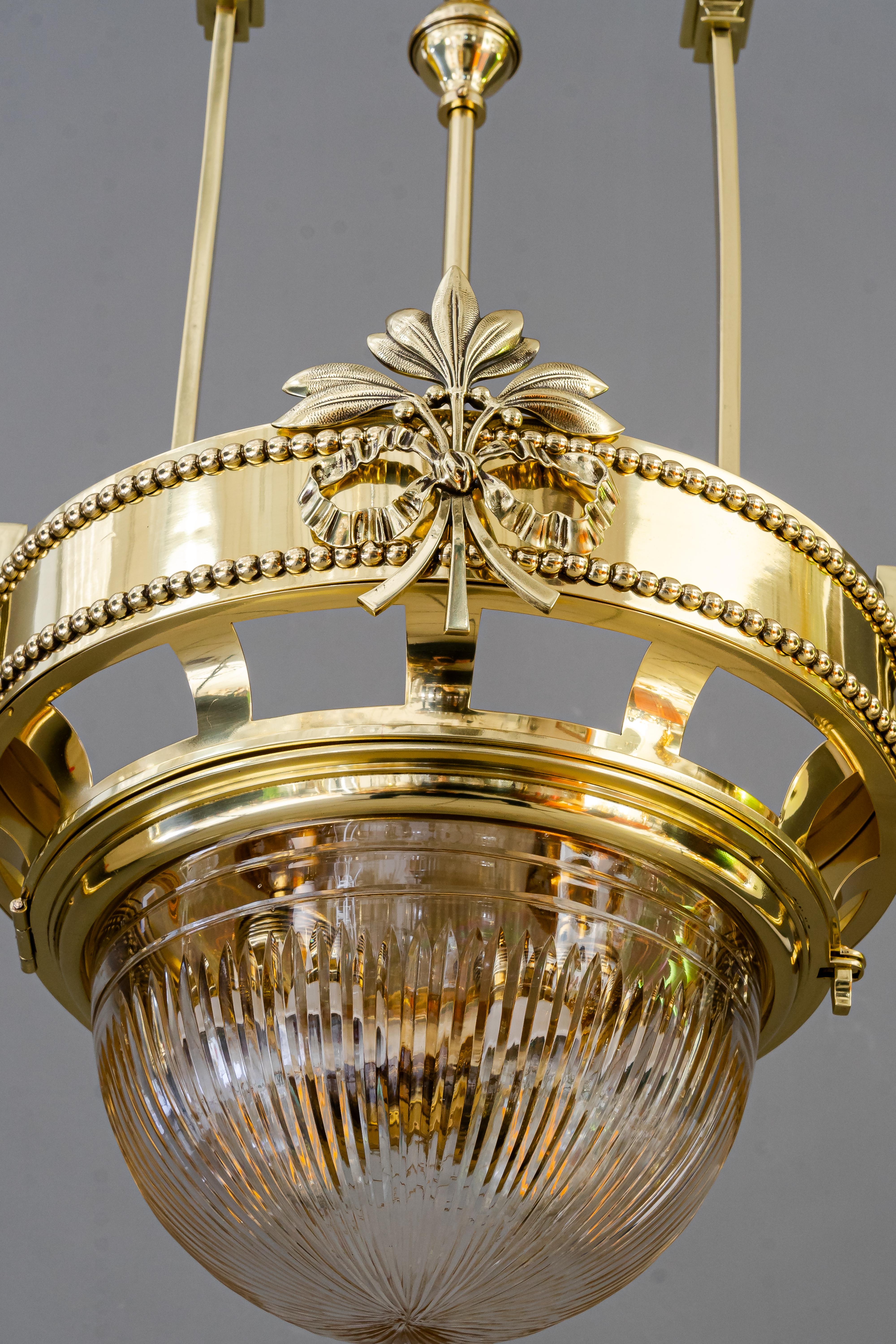 Grand lustre Art Deco viennois vers 1920 en vente 7