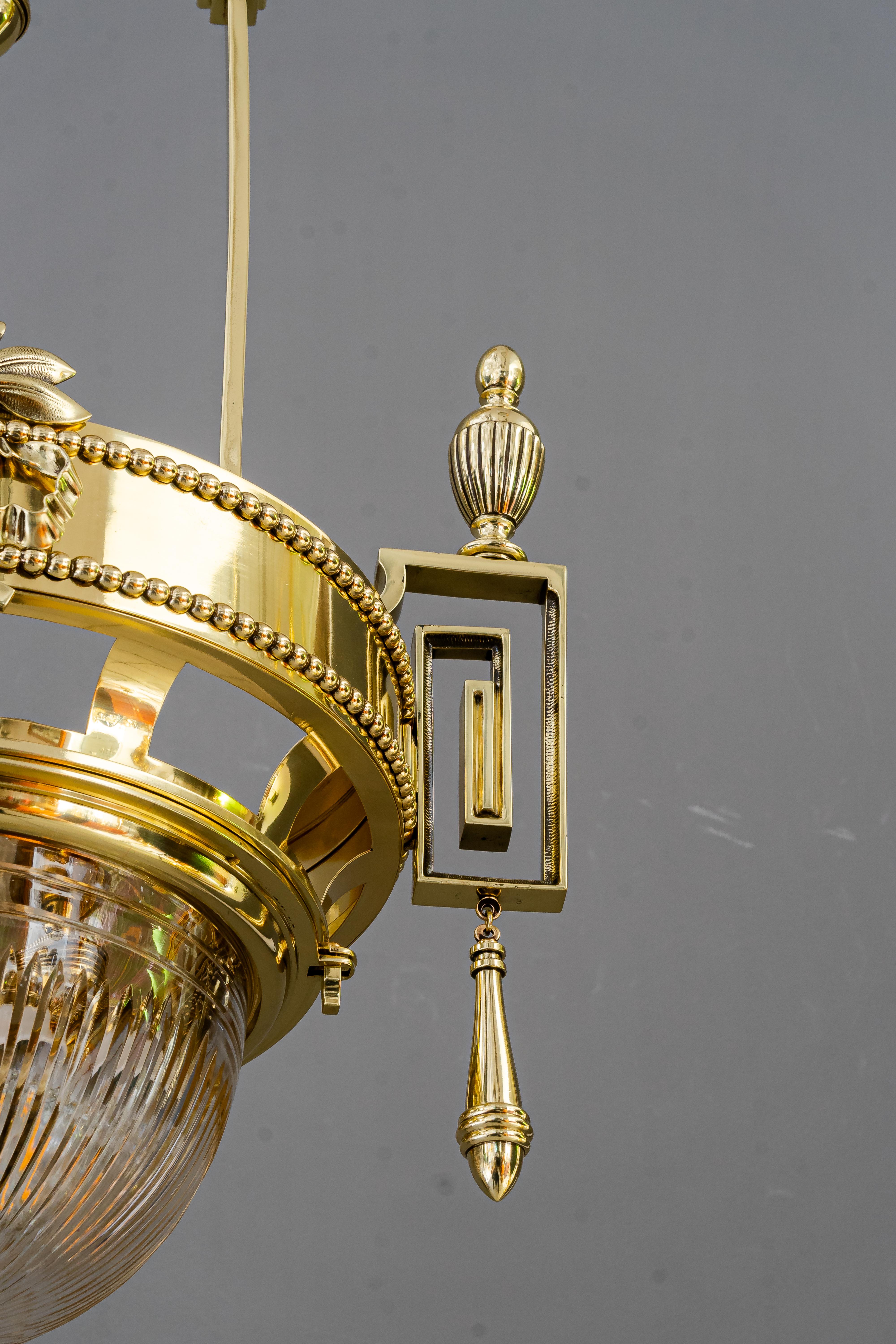 Grand lustre Art Deco viennois vers 1920 en vente 8