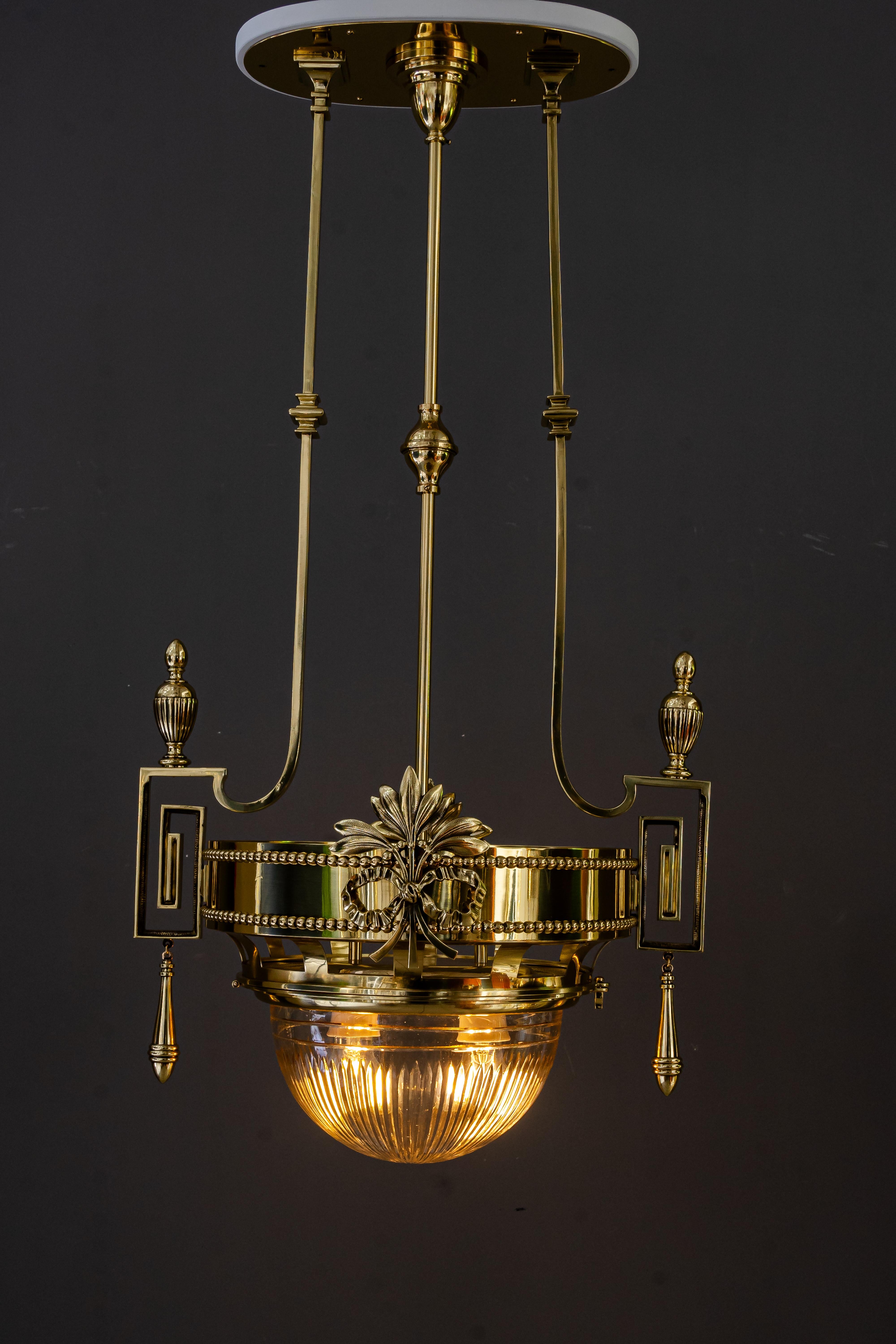 Grand lustre Art Deco viennois vers 1920 en vente 10