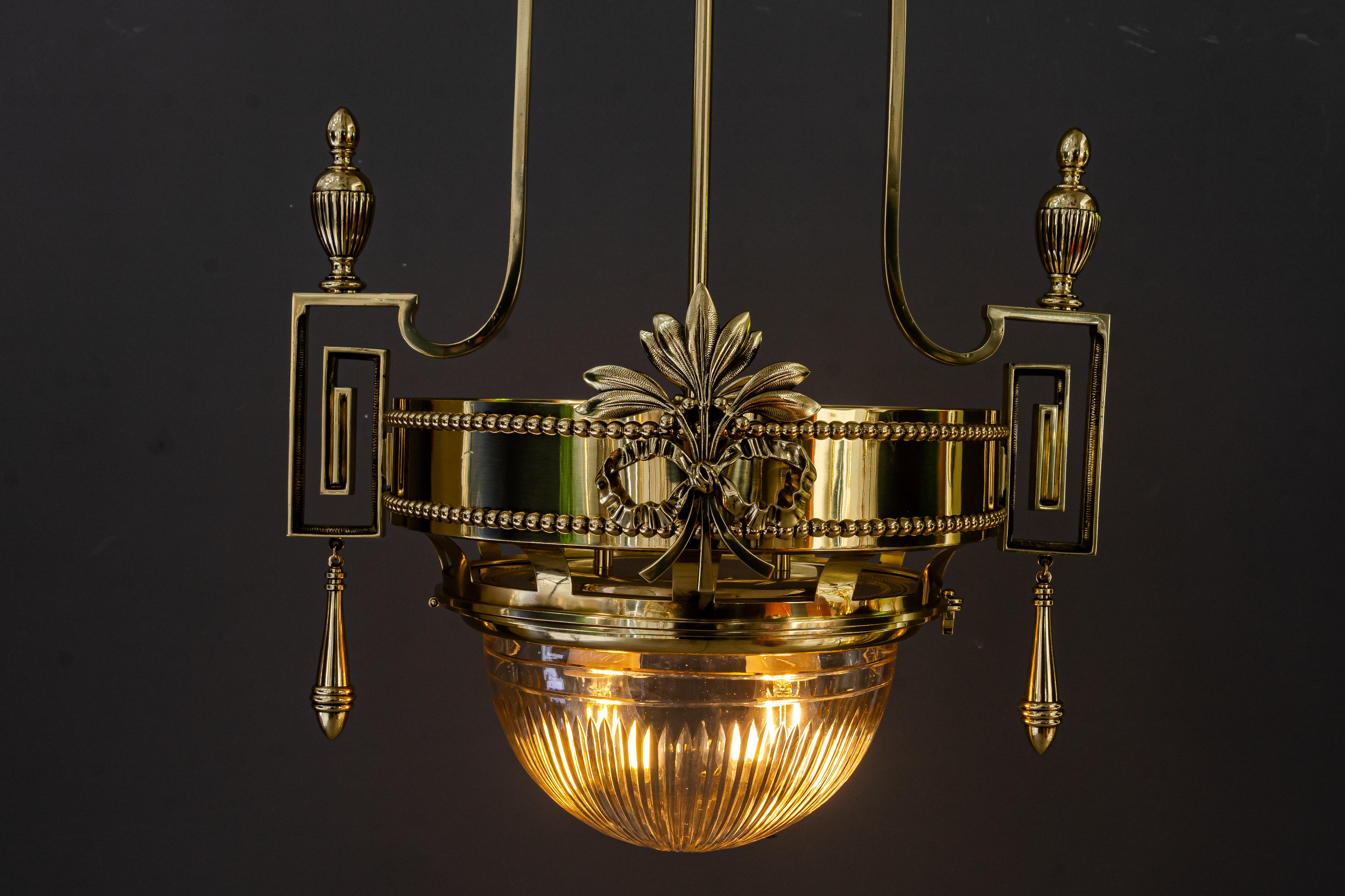 Grand lustre Art Deco viennois vers 1920 en vente 11