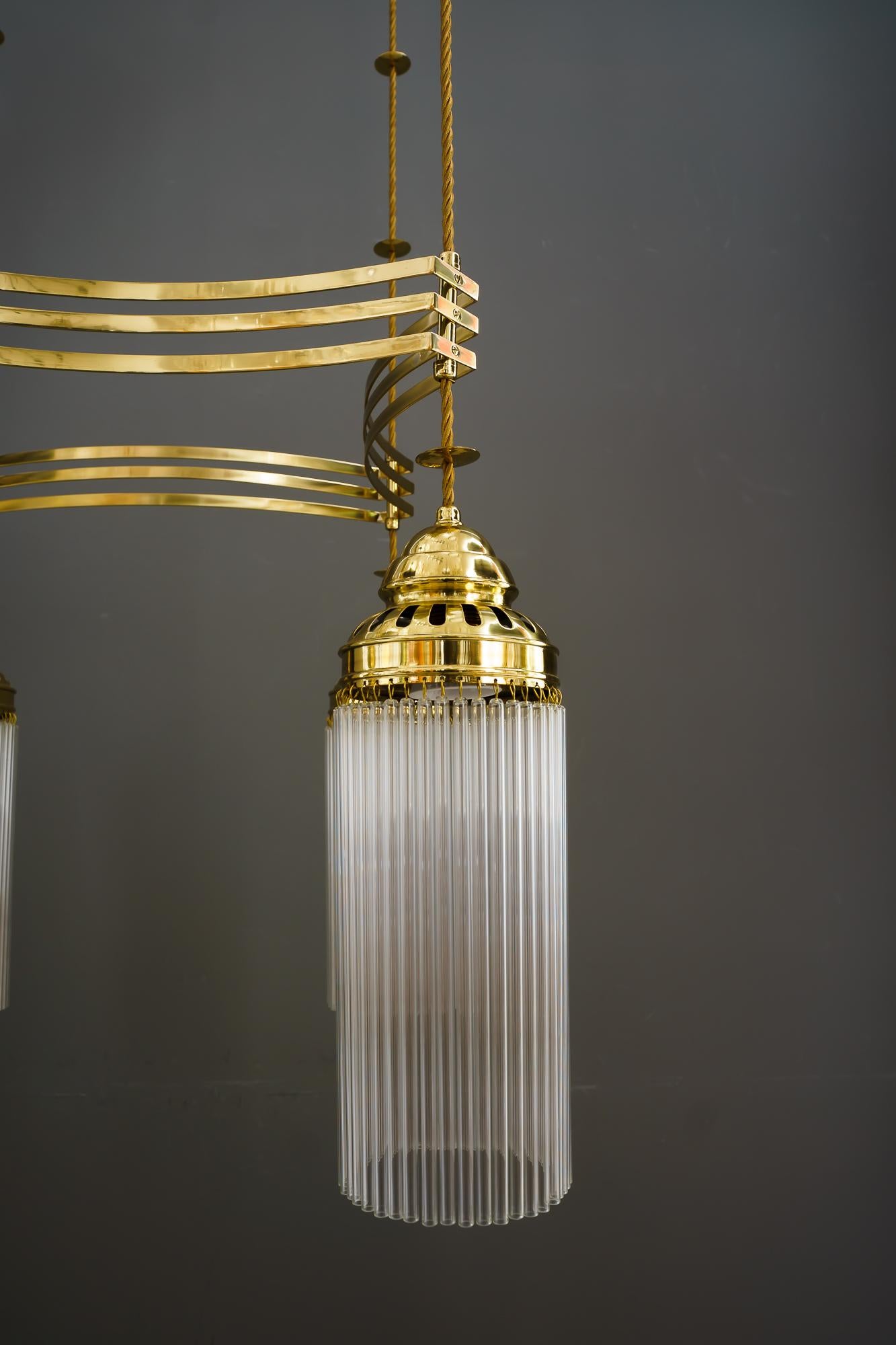 Big Art Deco Chandelier Vienna, Around 1920s In Good Condition For Sale In Wien, AT