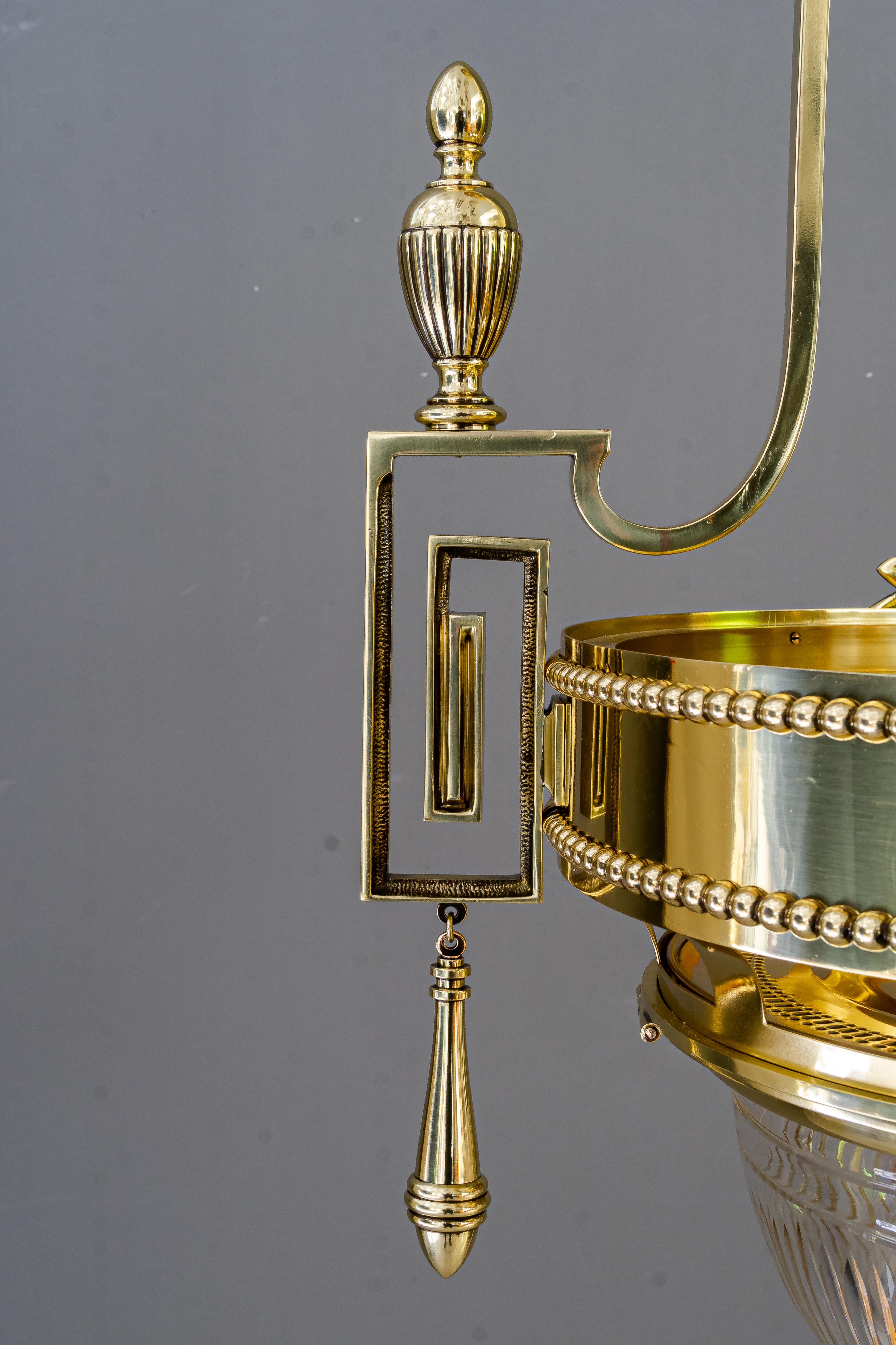 Grand lustre Art Deco viennois vers 1920 Bon état - En vente à Wien, AT
