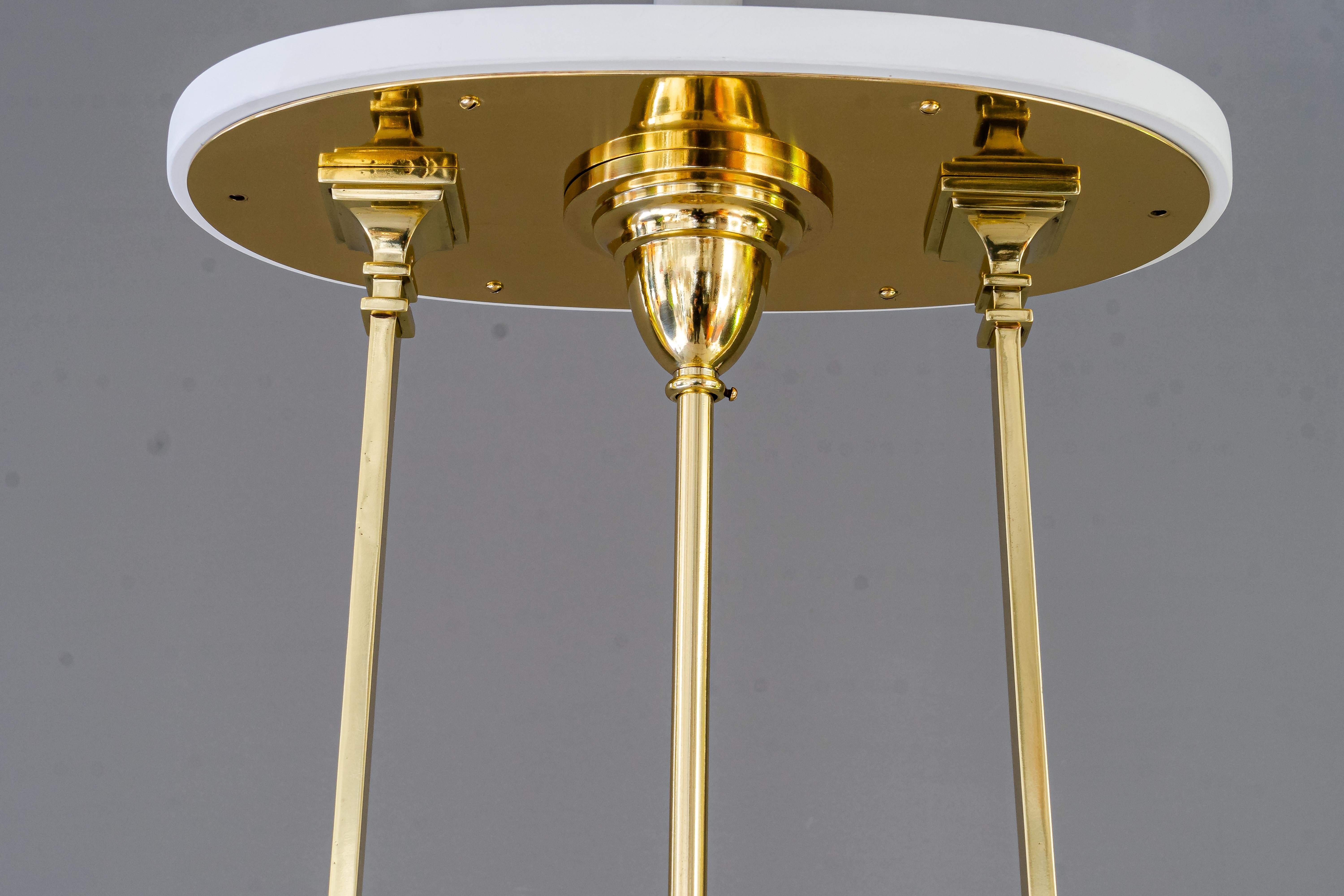 Grand lustre Art Deco viennois vers 1920 en vente 1
