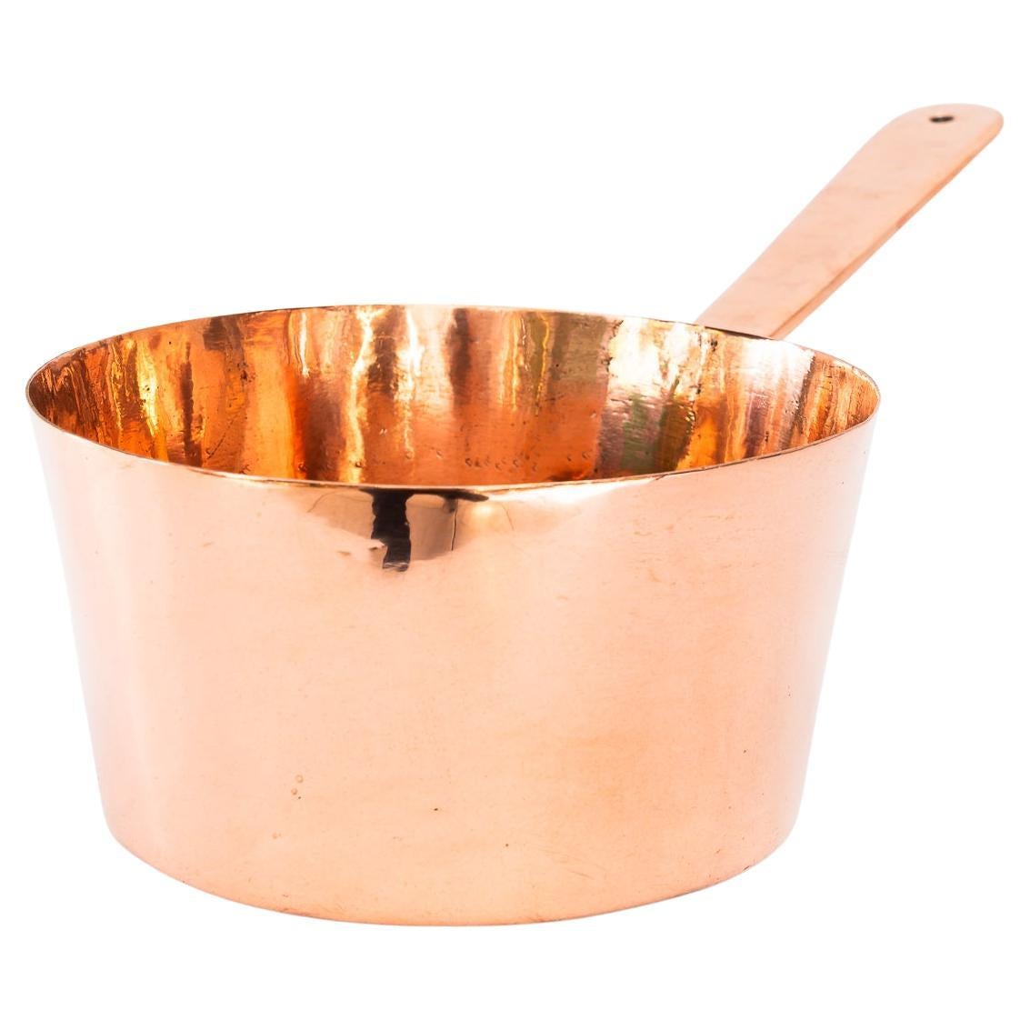 Big deco kupfer schale mit henkel wien um 1920s