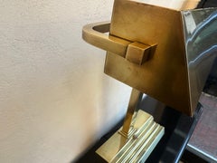 Big Art Deco Desk Lamp, 1920, Material: Bronze, German