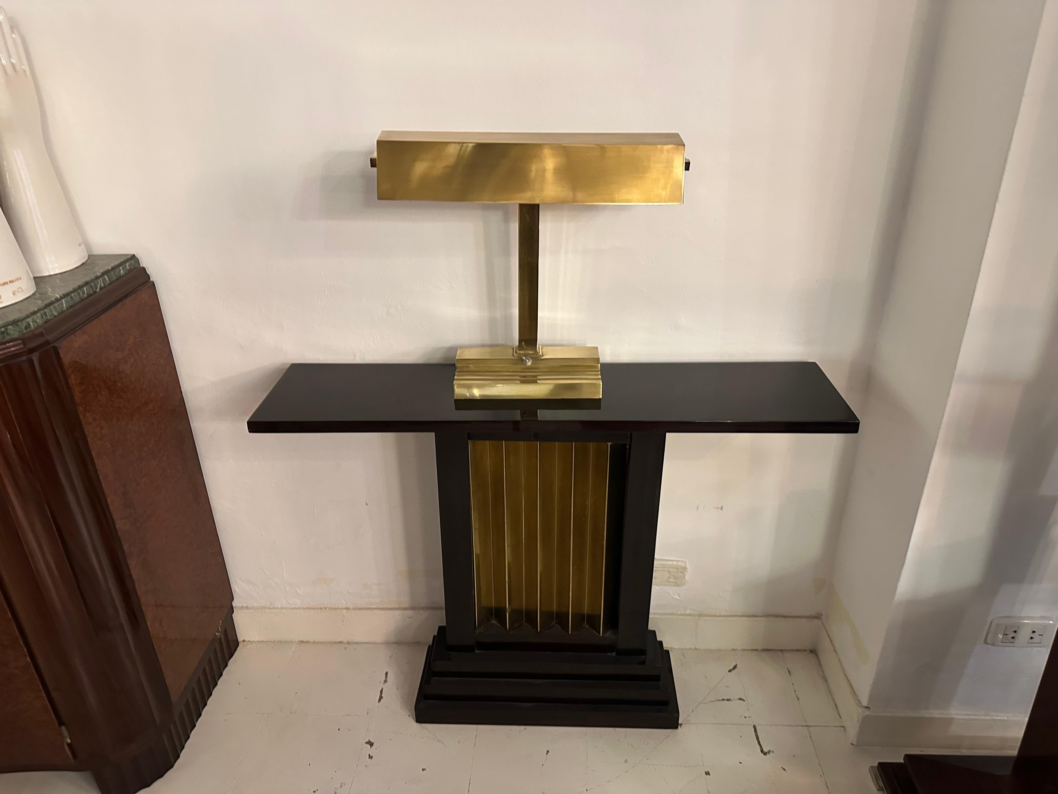 Early 20th Century Big Art Deco Desk Lamp, 1920, Material: Bronze, German For Sale