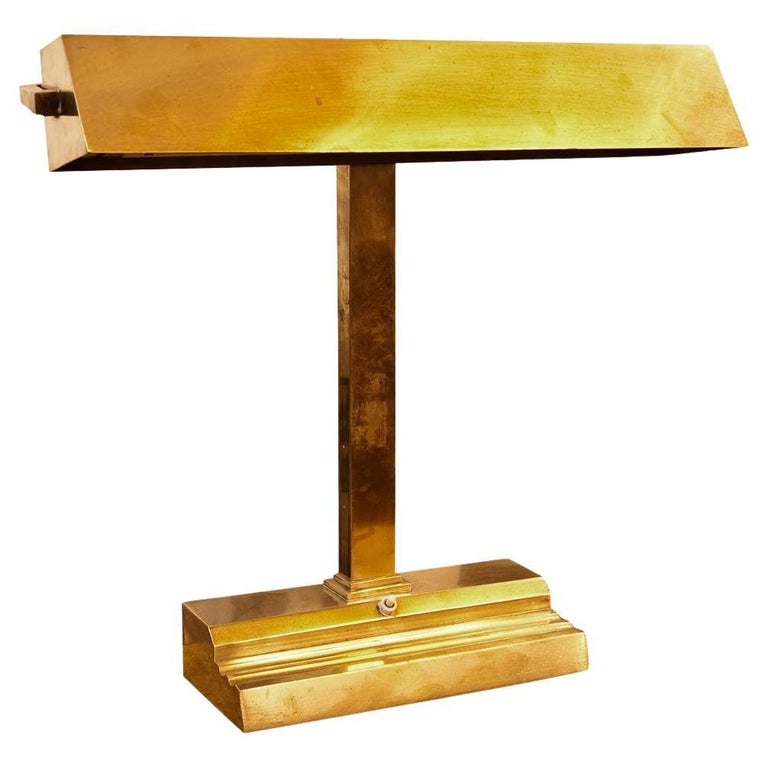 Big Art Deco Desk Lamp, 1920, Material Bronze, German For Sale at 1stDibs