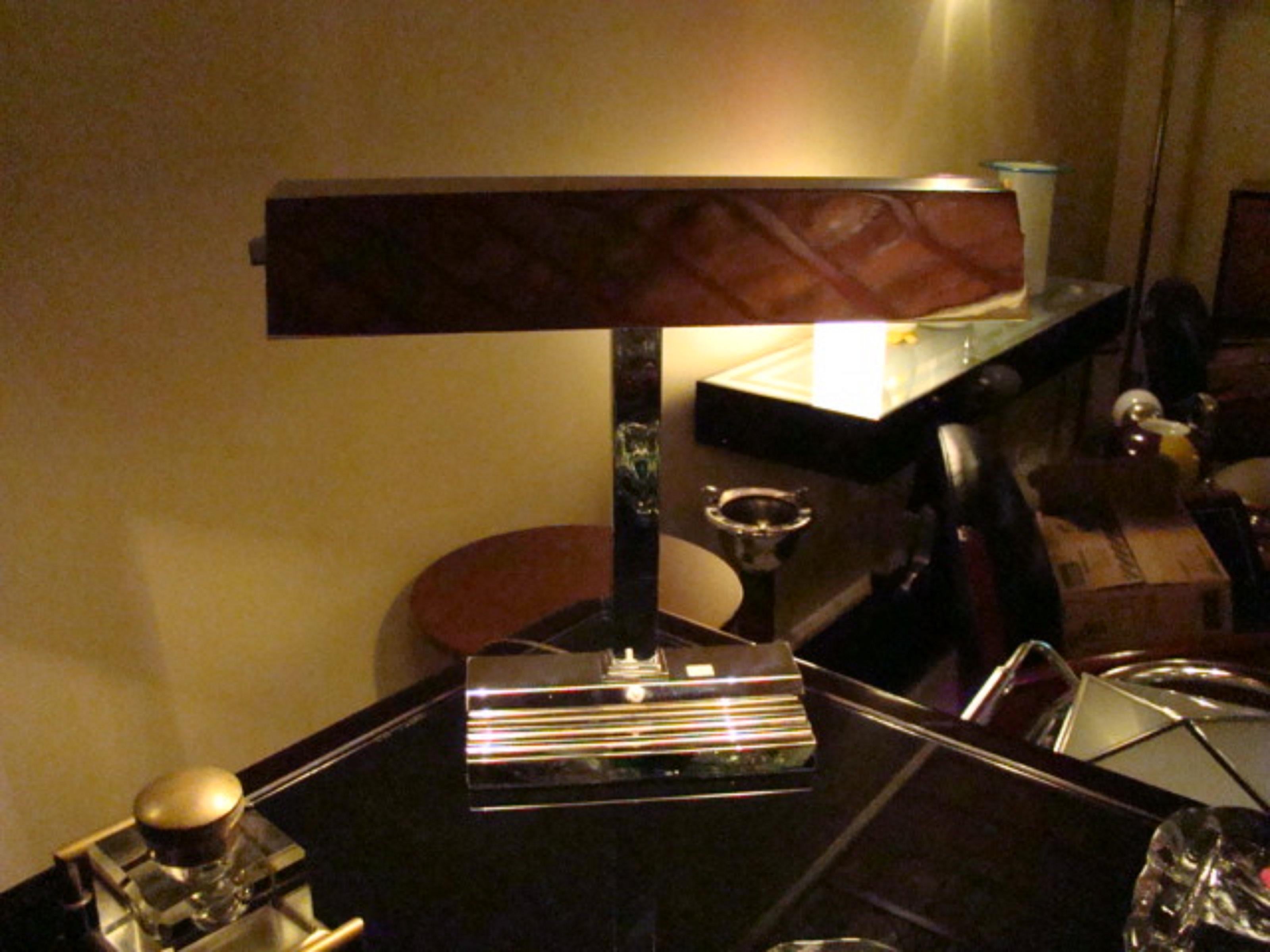 Big Art Deco Desk Lamp, 1920, Material, Chromed Bronze , German For Sale 5