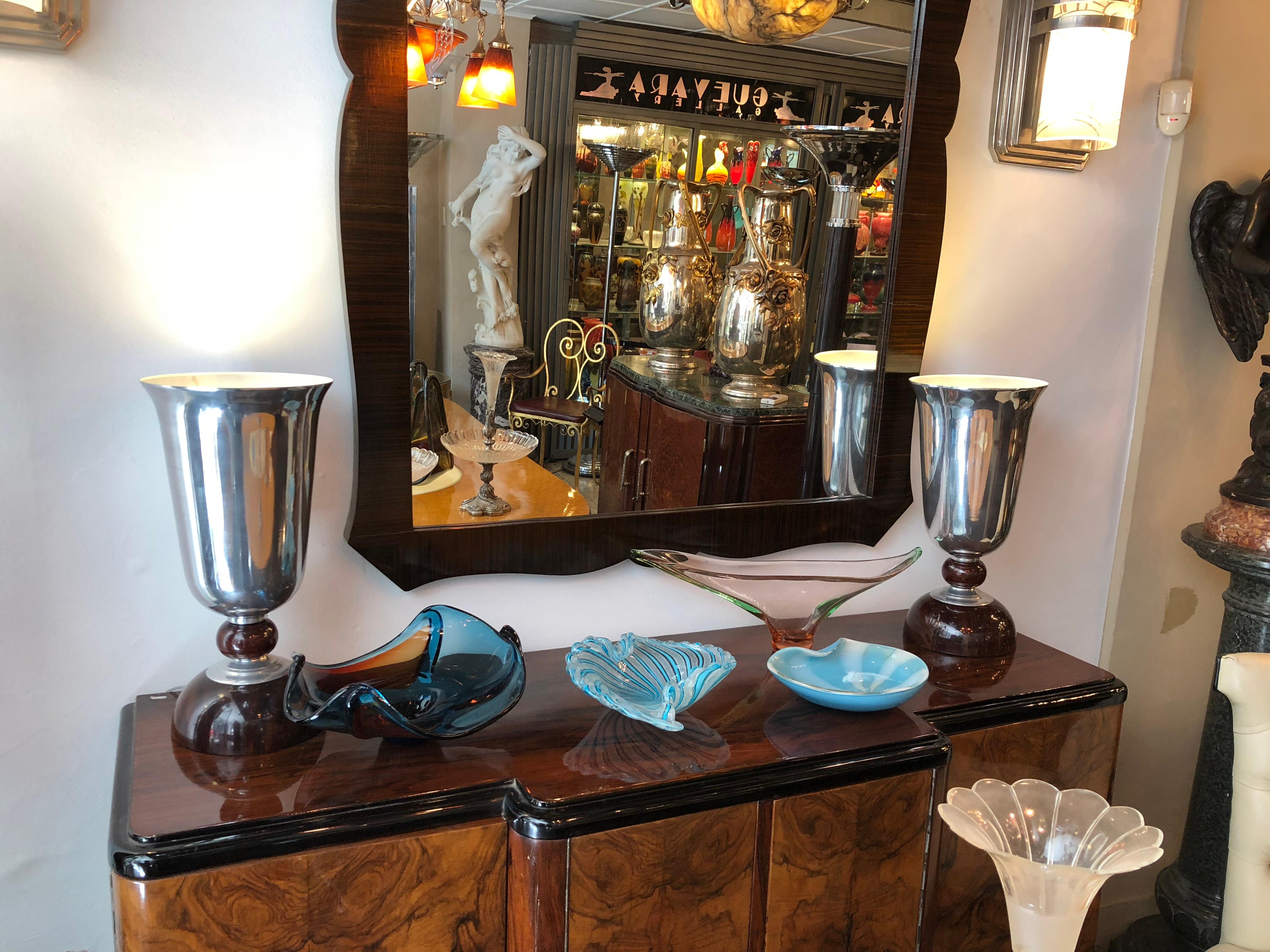 Grande specchio in legno Art Deco Mirror, Anno: 1925 in vendita 6