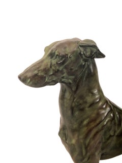 Impressive Max Le Verrier Art Deco Greyhound Sculpture Sloughi by Masson
