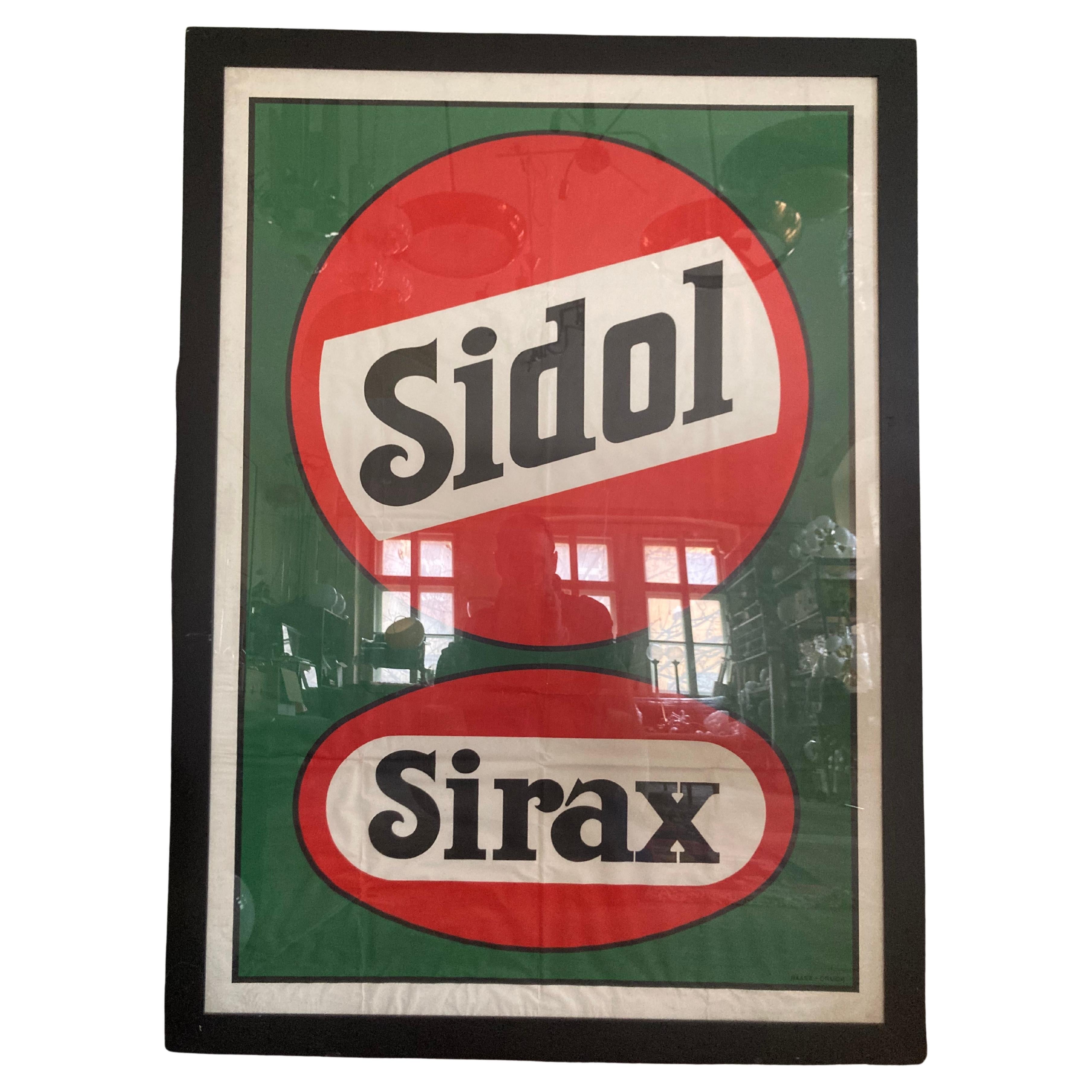 BIG Art Deco Original Advertising Promotional Poster SIDOL, 1930s For Sale