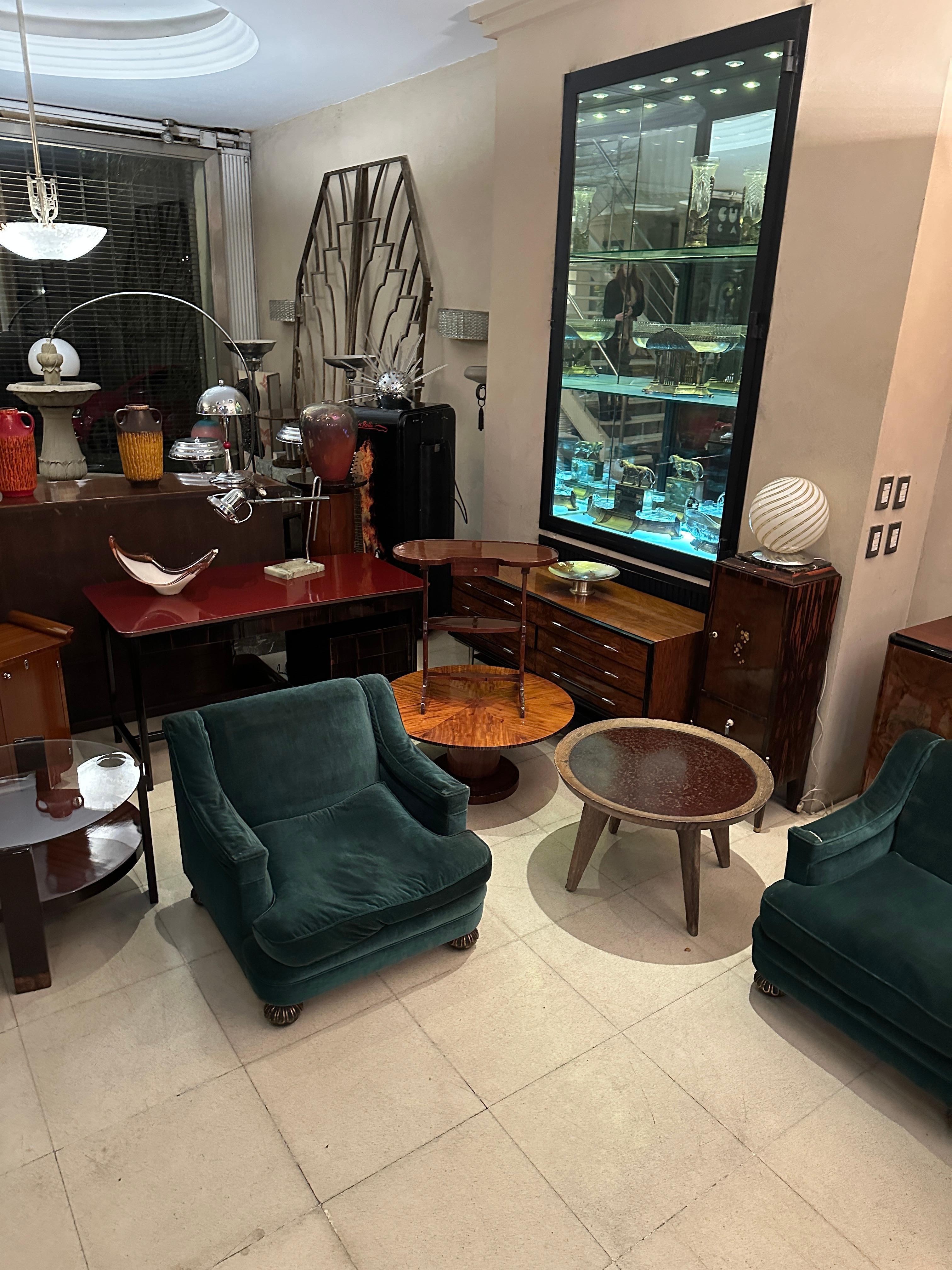 Gran Lámpara de Mesa Art Decó 1920, Francia, Materiales, Mármol y Cromo en venta 13