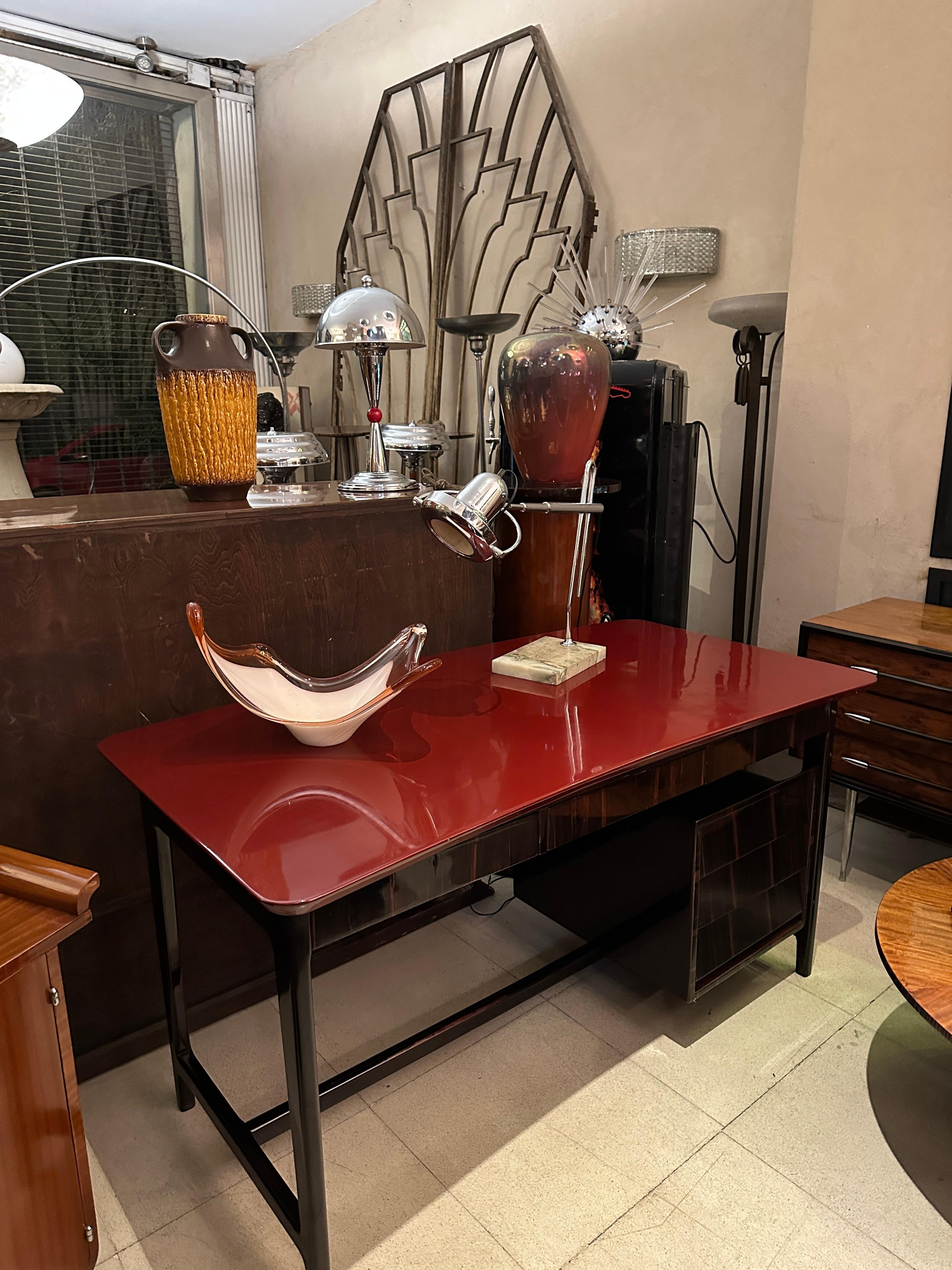 Gran Lámpara de Mesa Art Decó 1920, Francia, Materiales, Mármol y Cromo en venta 15
