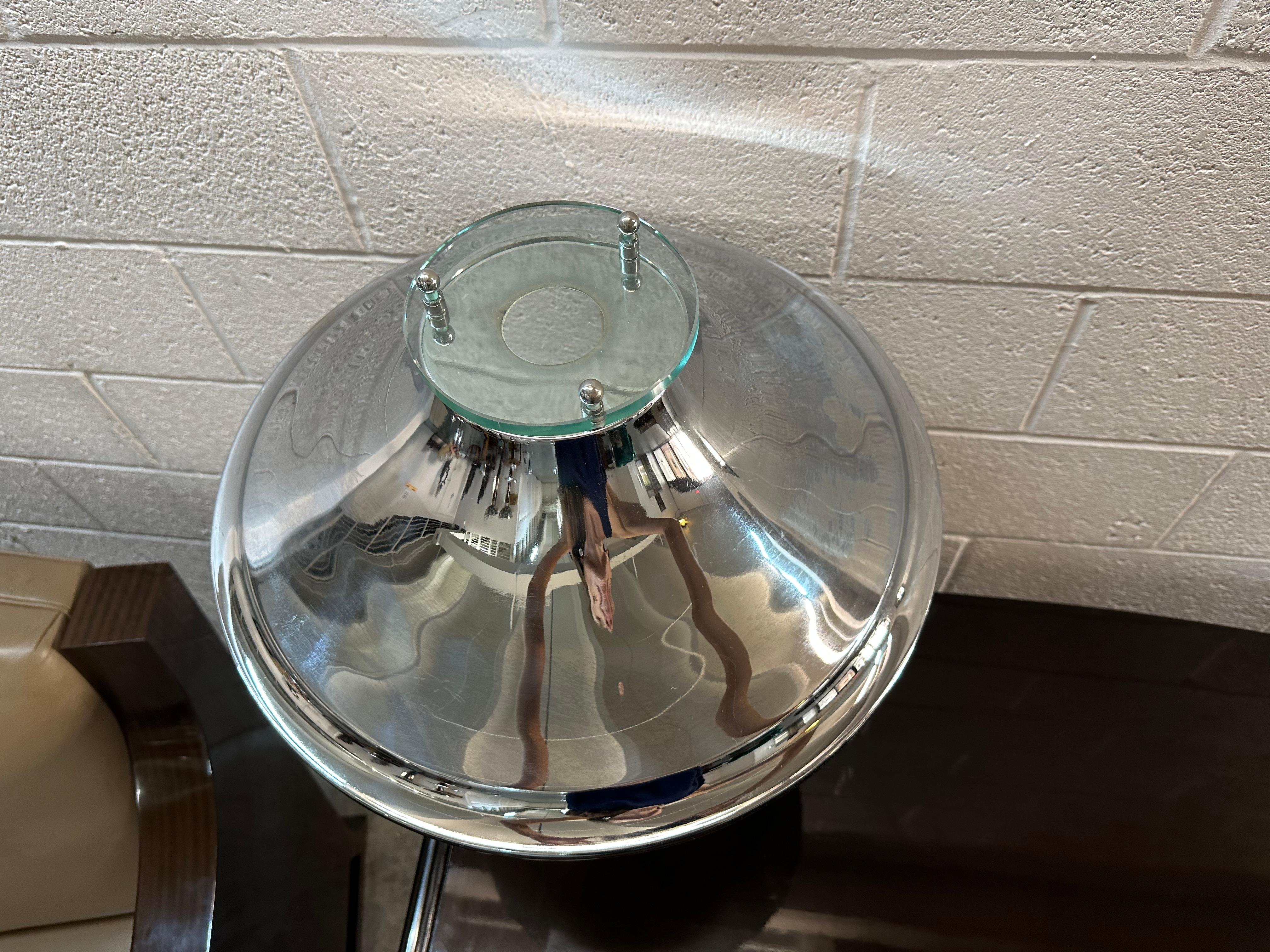 Big Art Deco table Lamp, 1920 in Chrome , France For Sale 8
