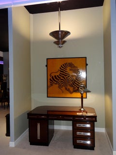 Big Art Deco table Lamp, 1920 in Chrome , France