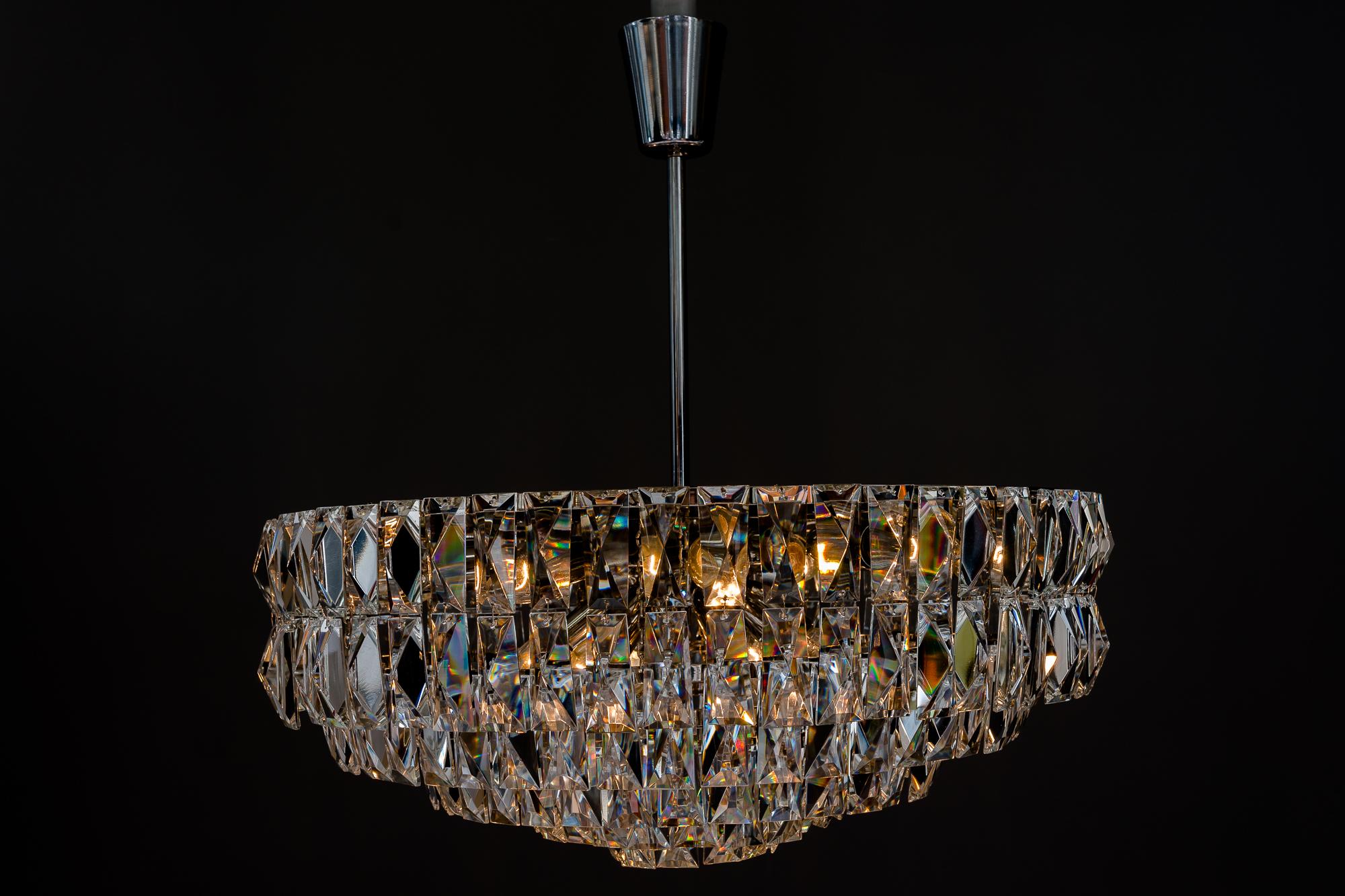 Mid-20th Century Big Bakalowits Crystal Chandelier, circa 1960s For Sale
