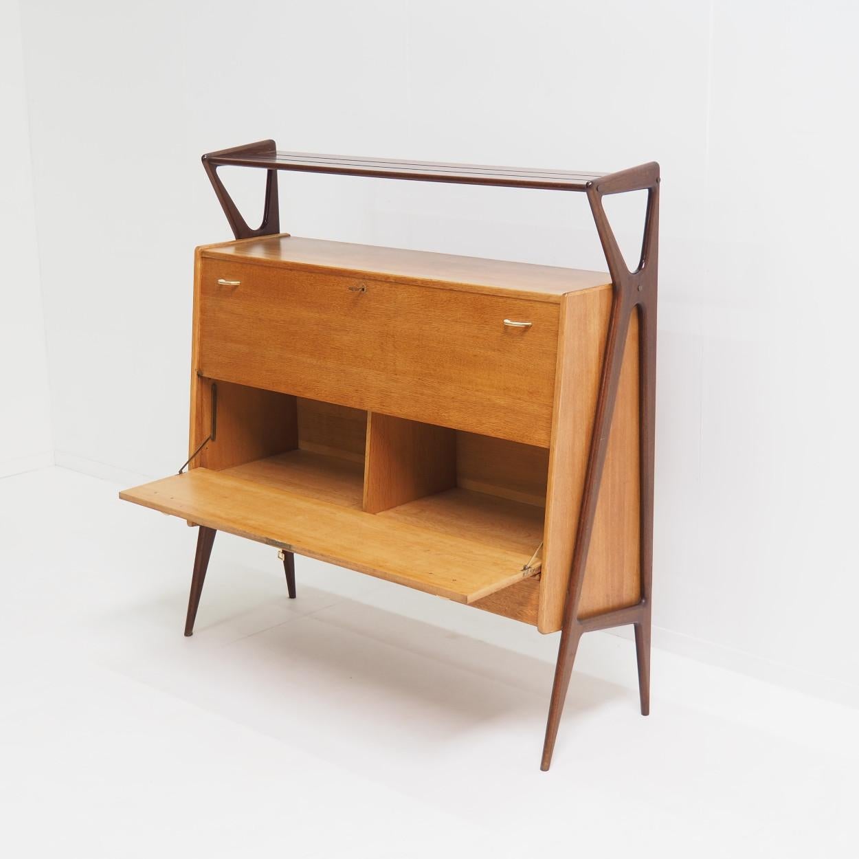 Mid-Century Modern Big Bar Cabinet by Louis Paolozzi for René Godfroid For Sale