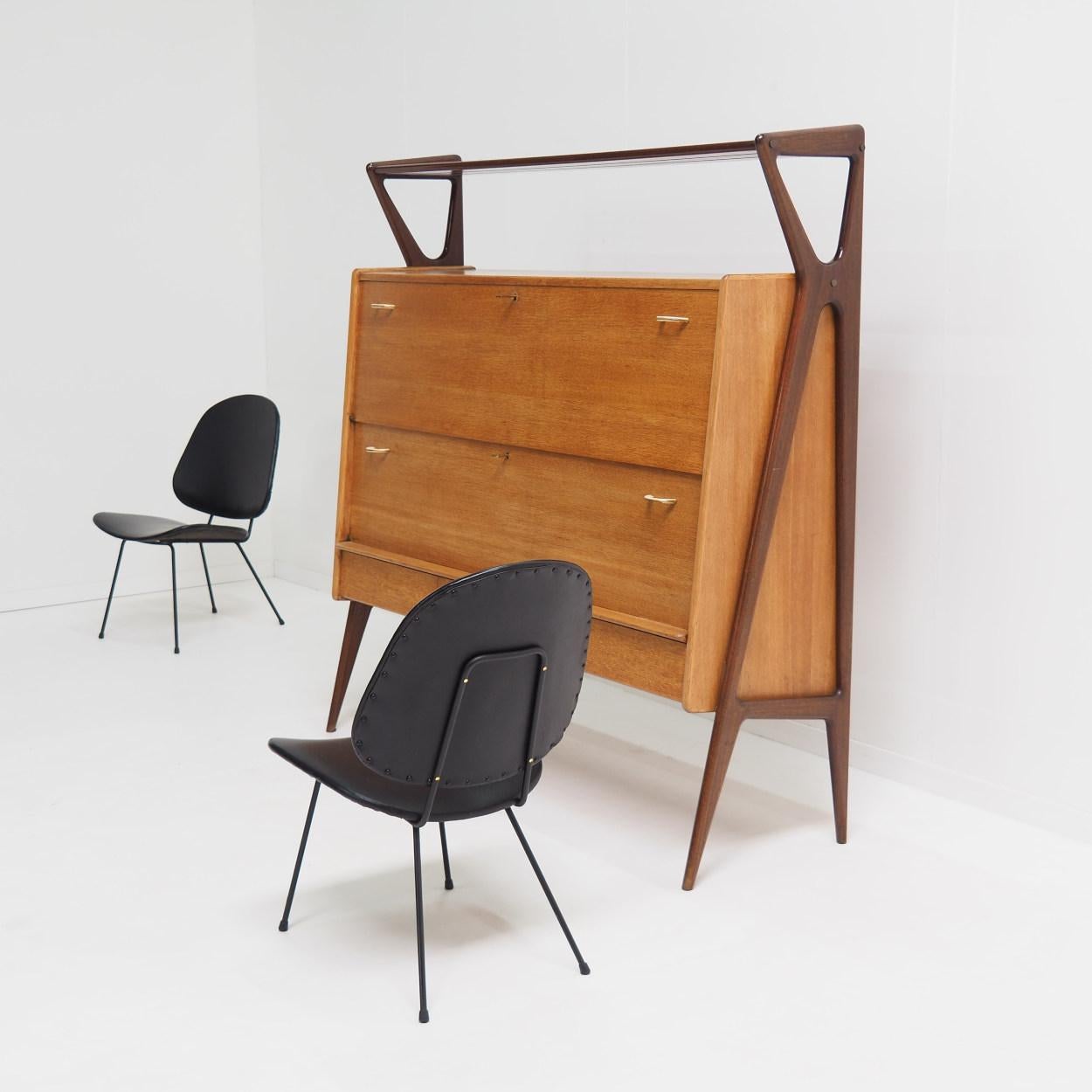 Grande mobile bar di Louis Paolozzi per René Godfroid in vendita 1