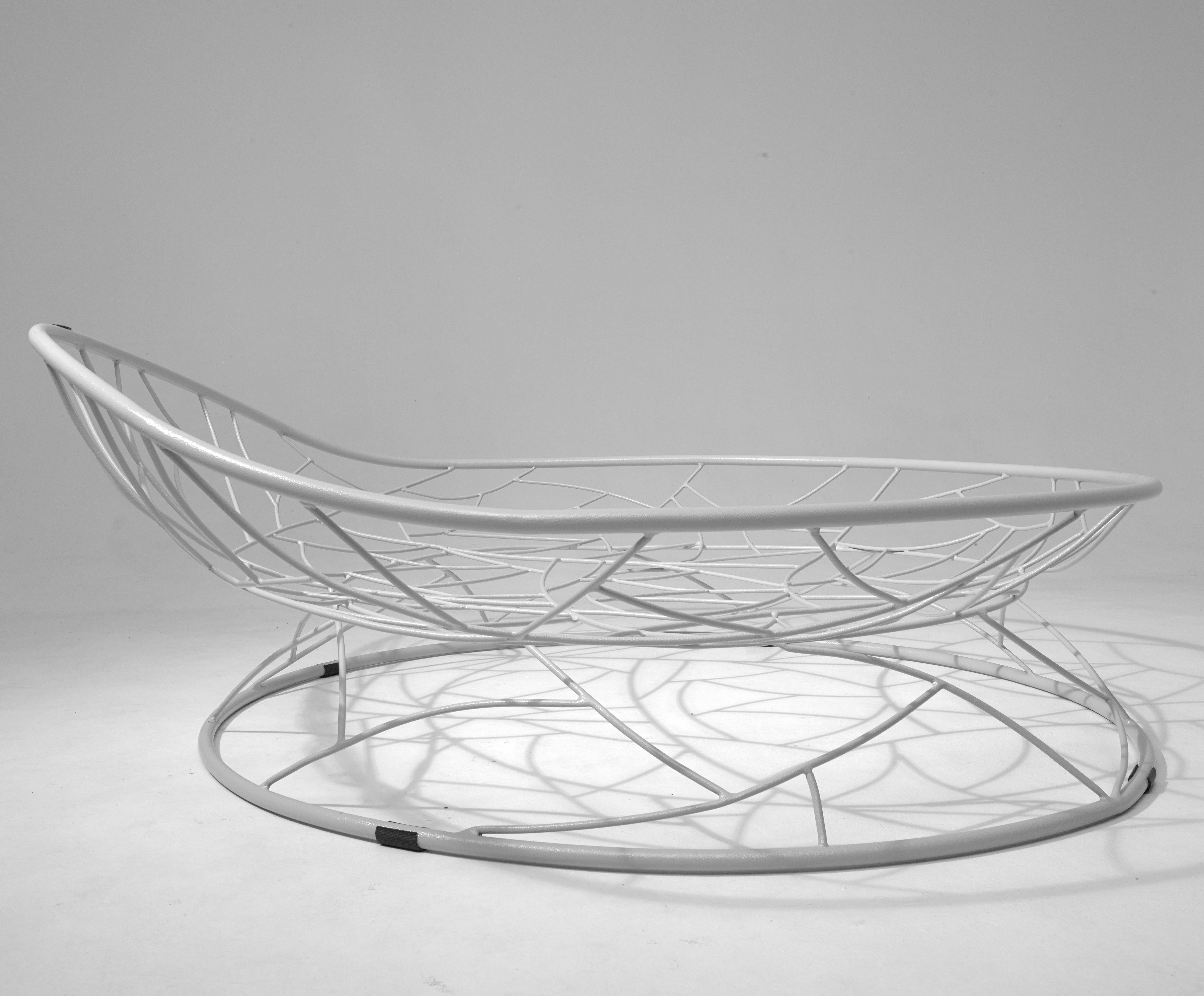 Modern 21st Century Steel Big Basket Lounger 1