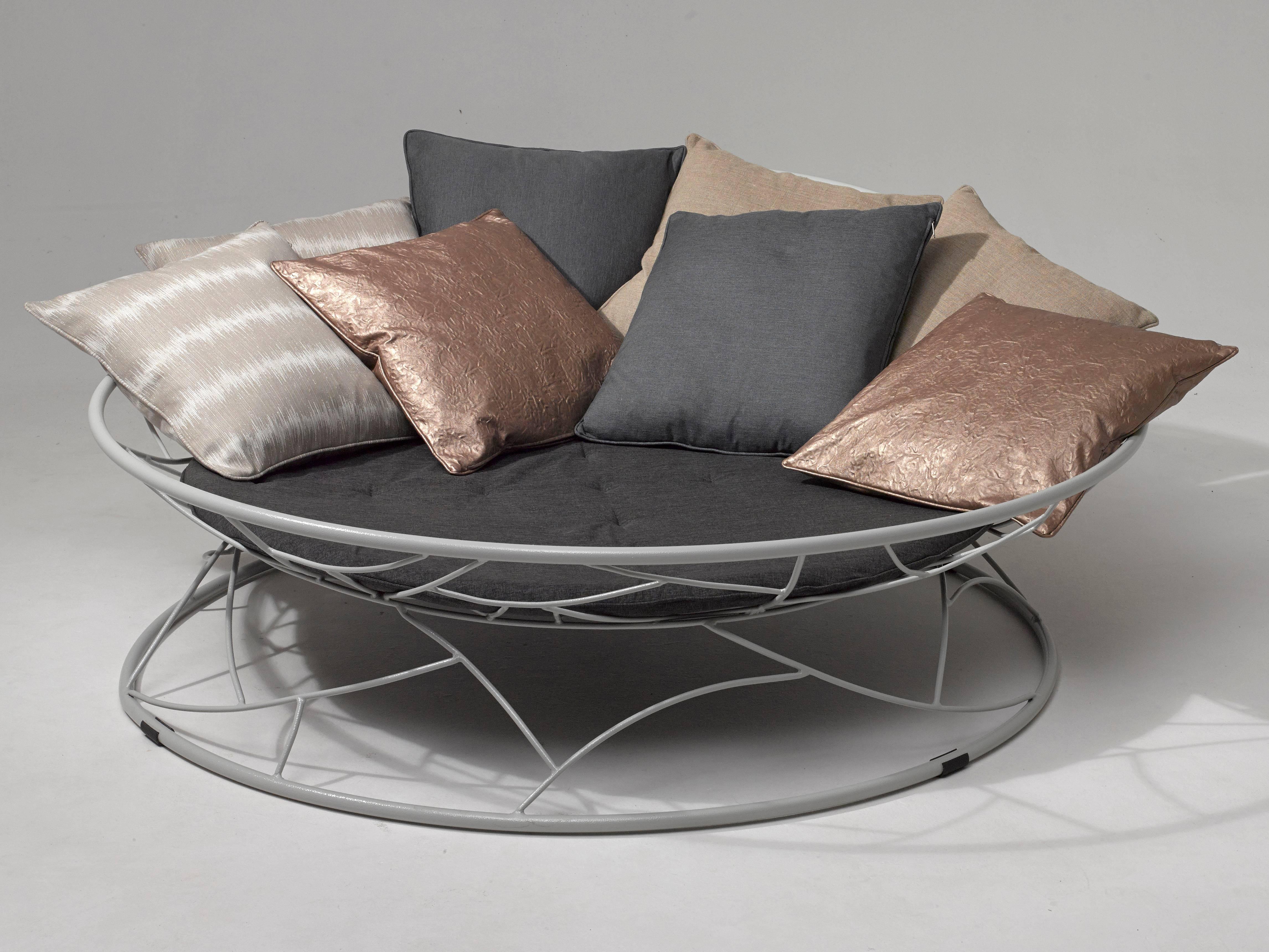 Modern 21st Century Steel Big Basket Hanging Daybed Chair  For Sale