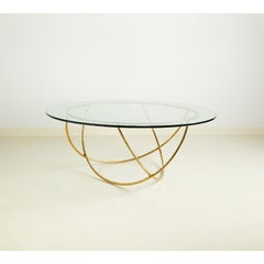 Skulpturaler korb aus messing tisch von Misaya