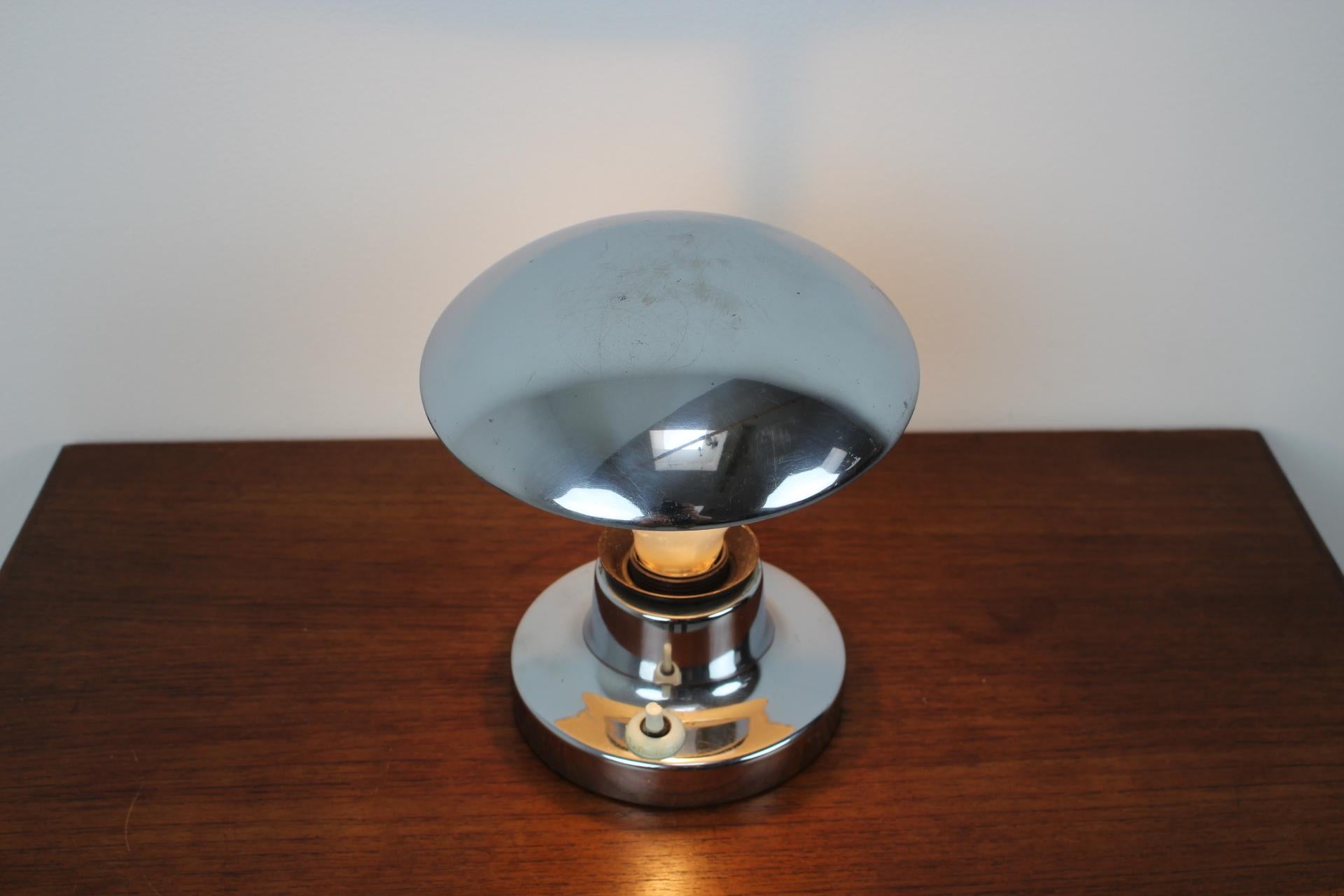 Bauhaus Metal Table Lamp, 1930s In Good Condition In Praha, CZ