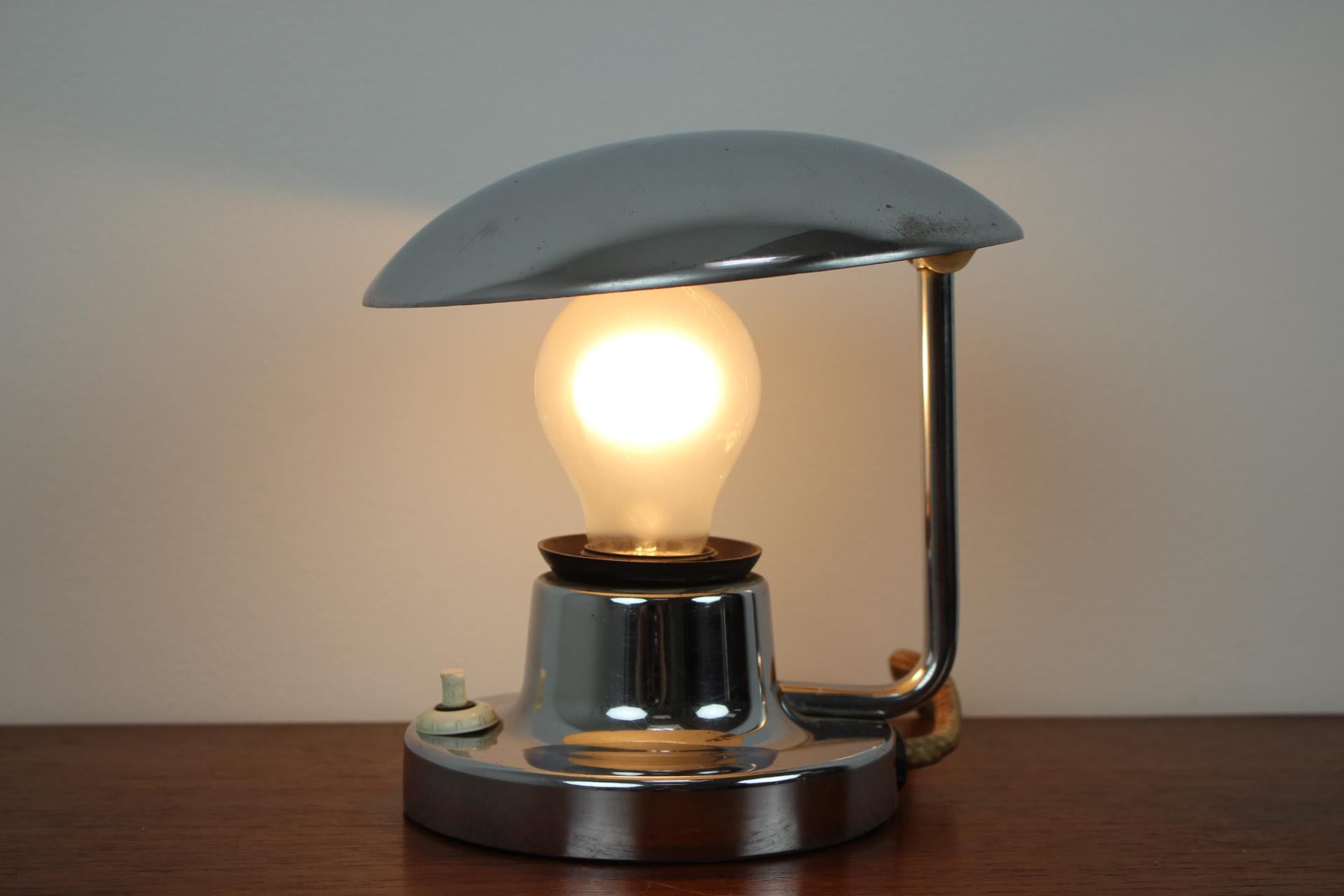 Bauhaus Metal Table Lamp, 1930s 1