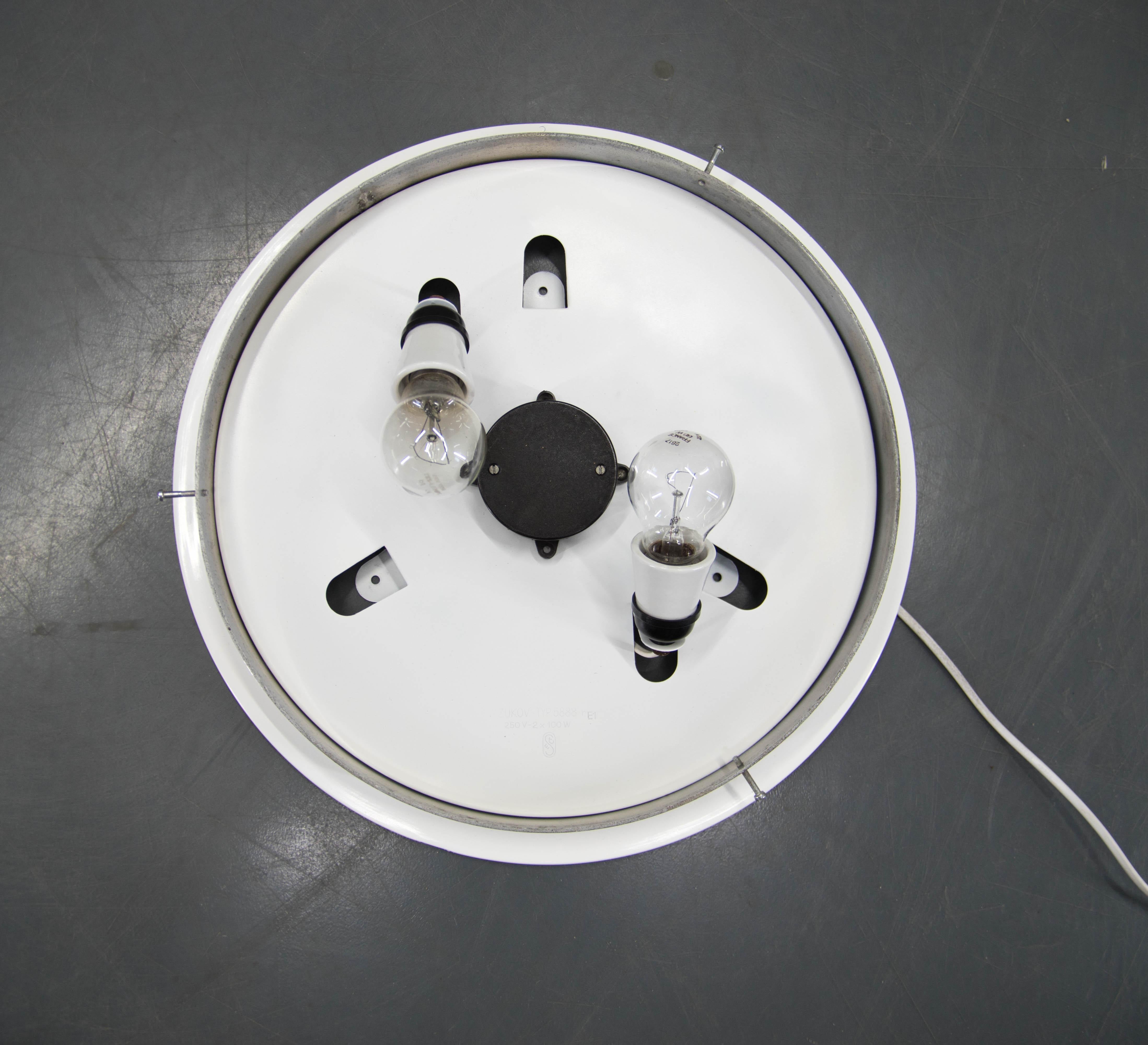 Big Bauhaus Chrome Flushmount or Wall Light, 1940s For Sale 7