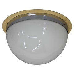 Big Bauhaus Chrome Flushmount or Wall Light, 1940s, Two Items Available