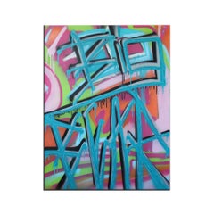 'Untitled XVII' Wrapped Canvas Original Street Art Painting by Big Bear